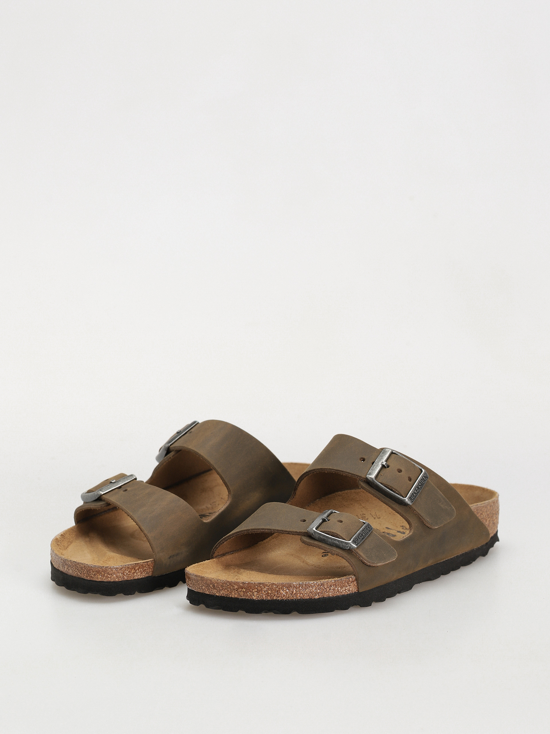 Birkenstock Arizona Oiled Leather Narrow Wmn Flip-flop papucsok (faded khaki)
