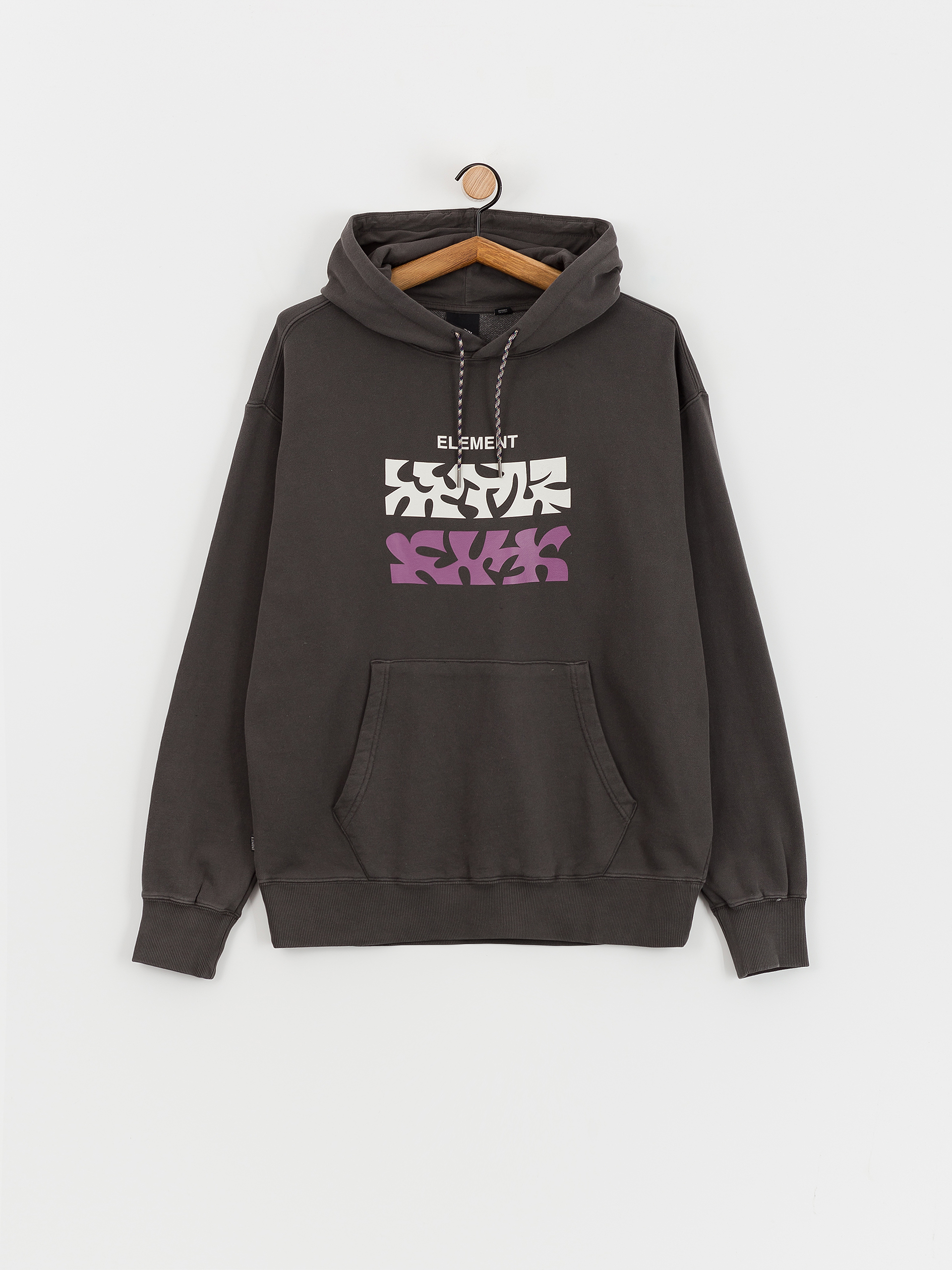 Element Texture HD Kapucnis pulóver (off black)