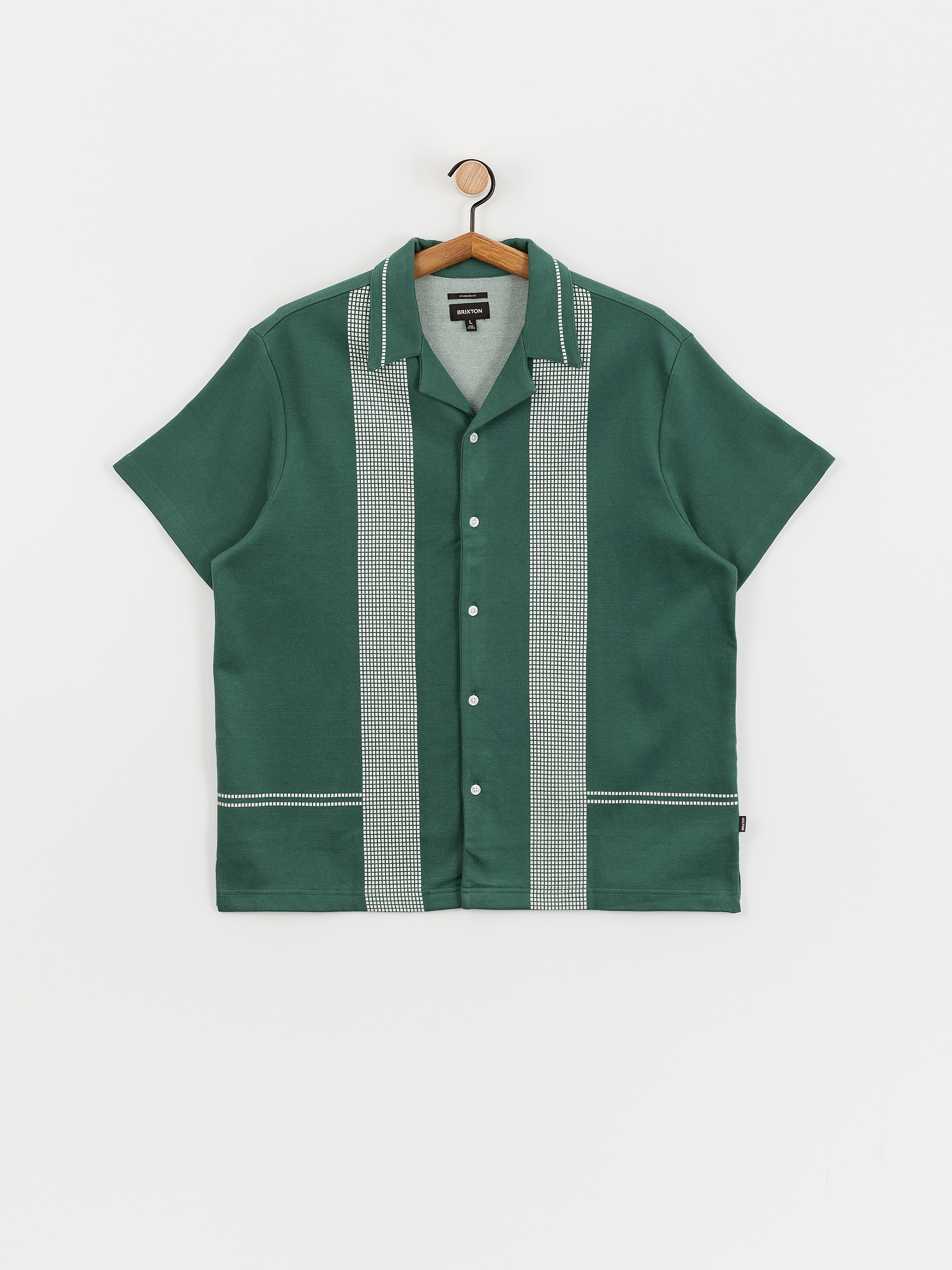 Póló Brixton Bunker Jacquard (trekking green)