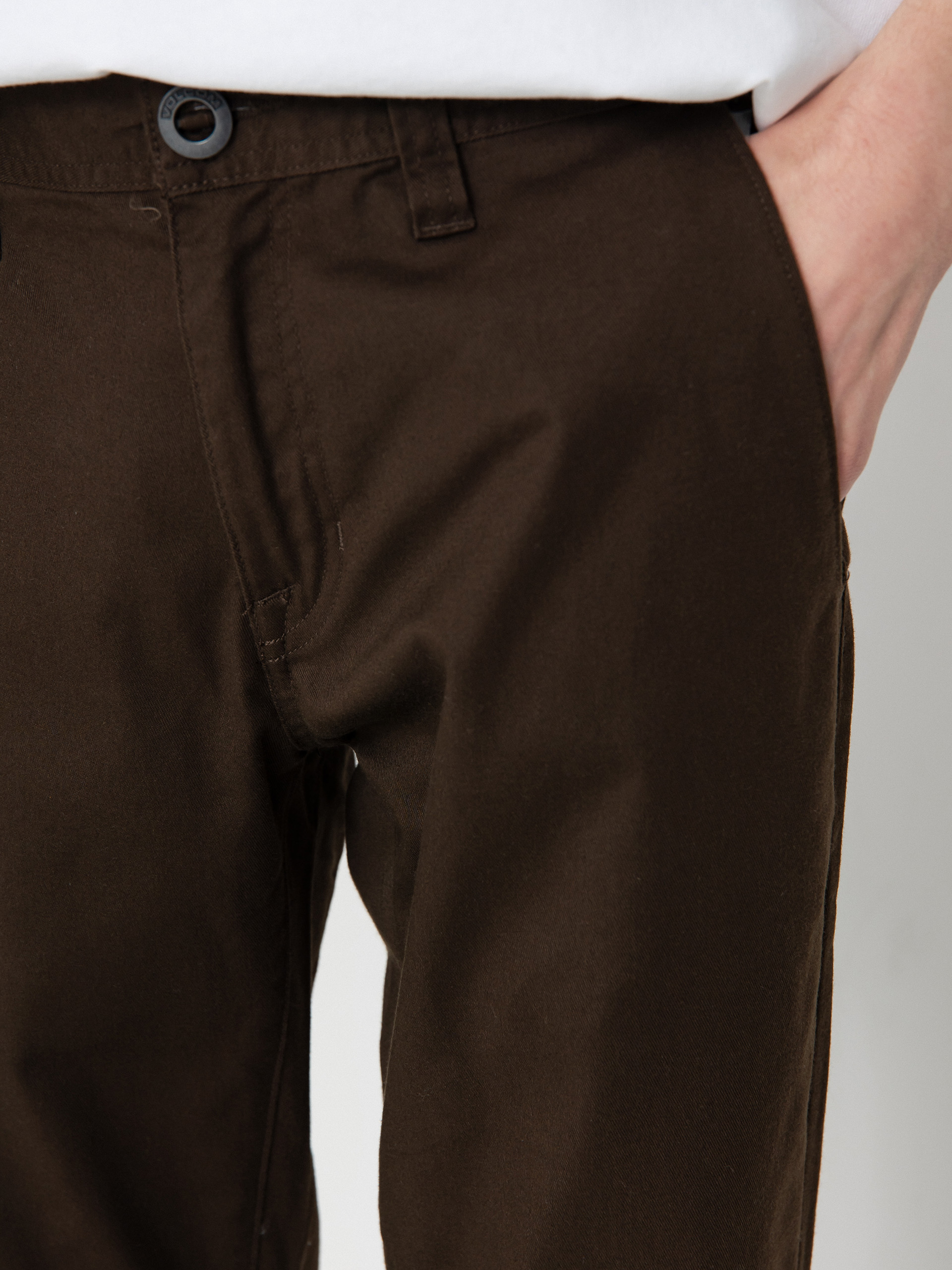 Kisnadrág Volcom Frickin Modern Stret (dark brown)