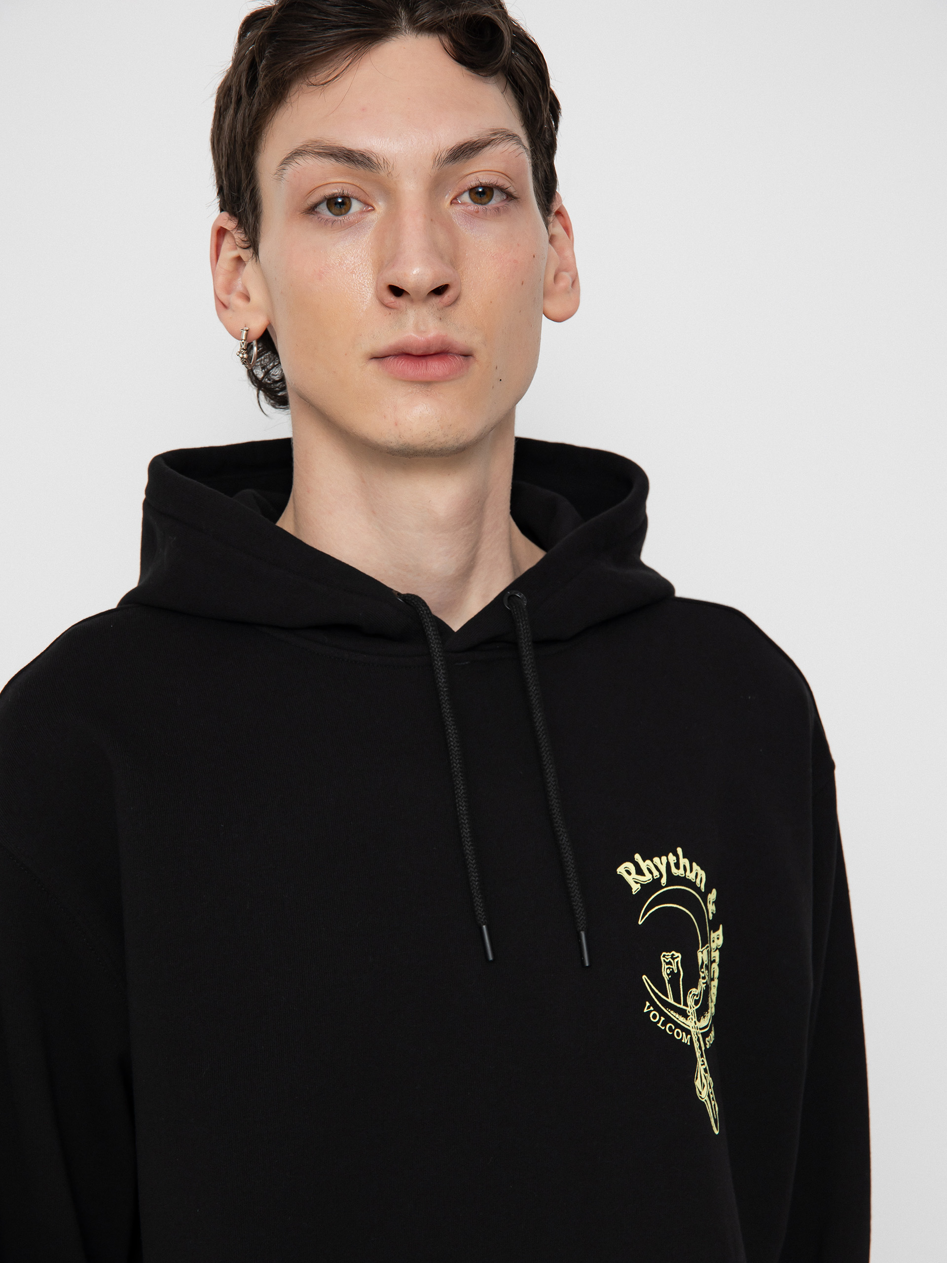 Kapucnis pulóver Volcom Terrystoned HD (black)