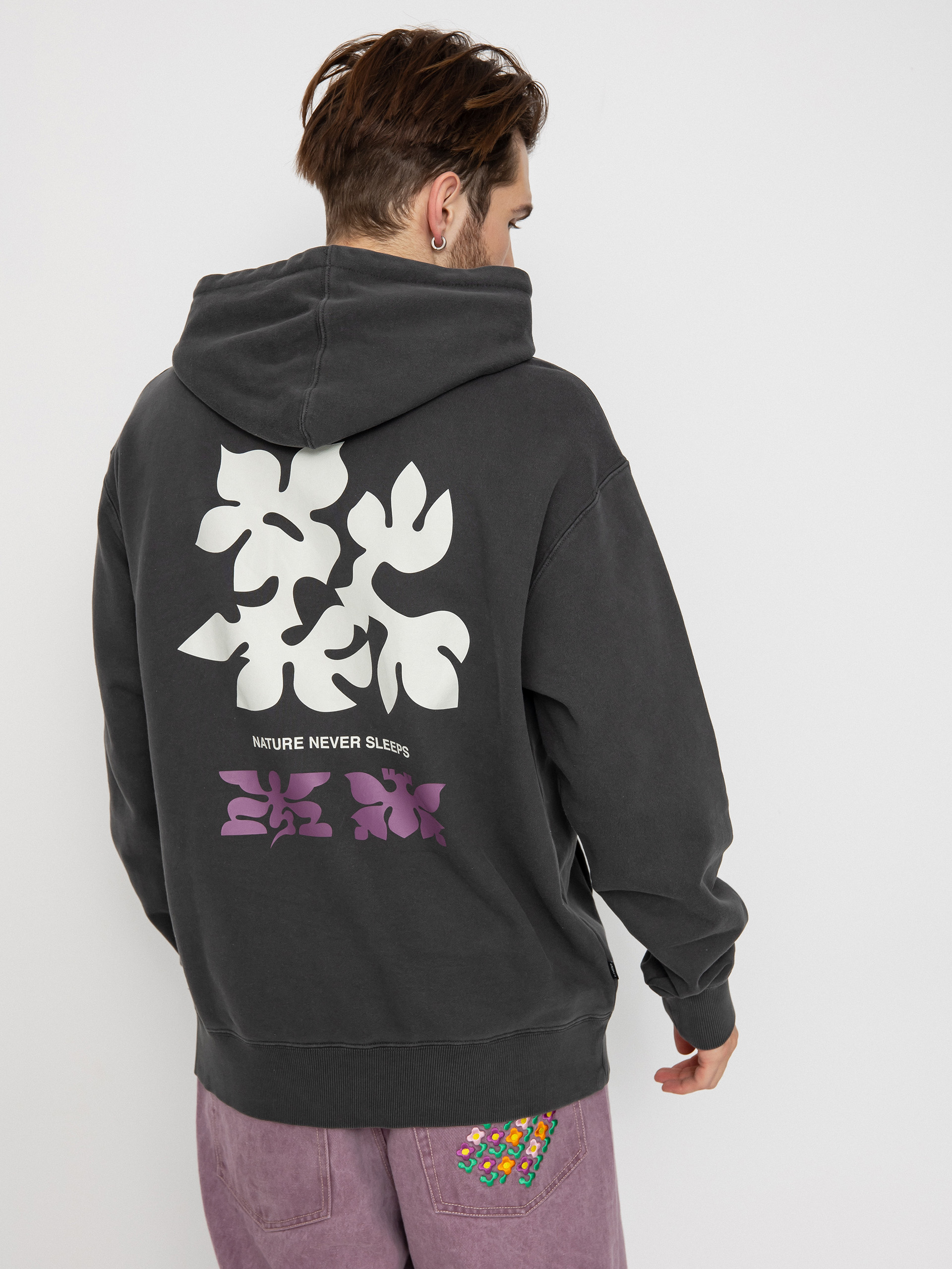 Element Texture HD Kapucnis pulóver (off black)