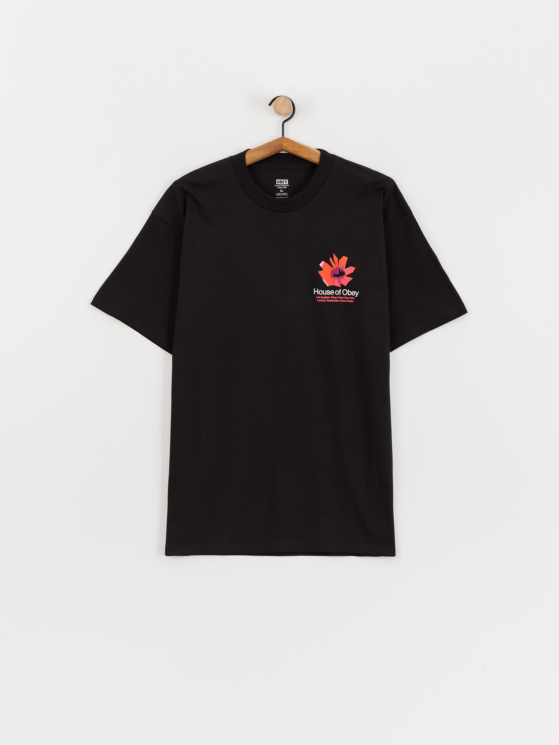 OBEY House Of Obey Floral Póló (black)