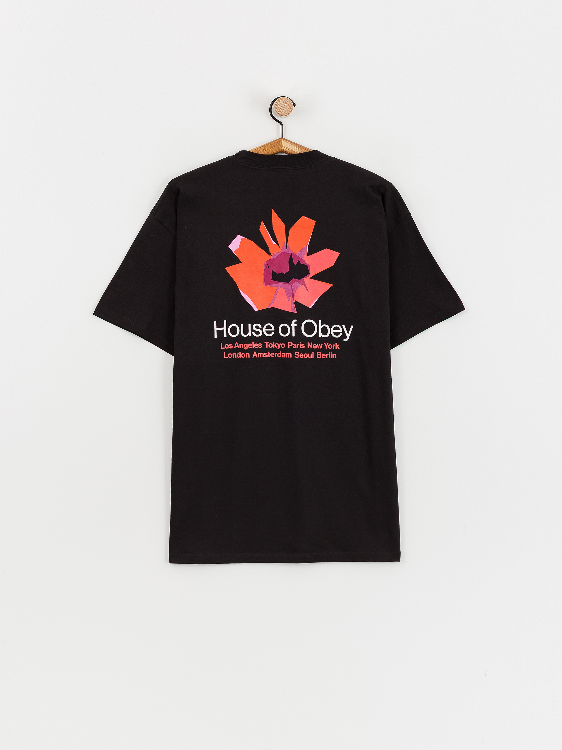 OBEY House Of Obey Floral Póló (black)