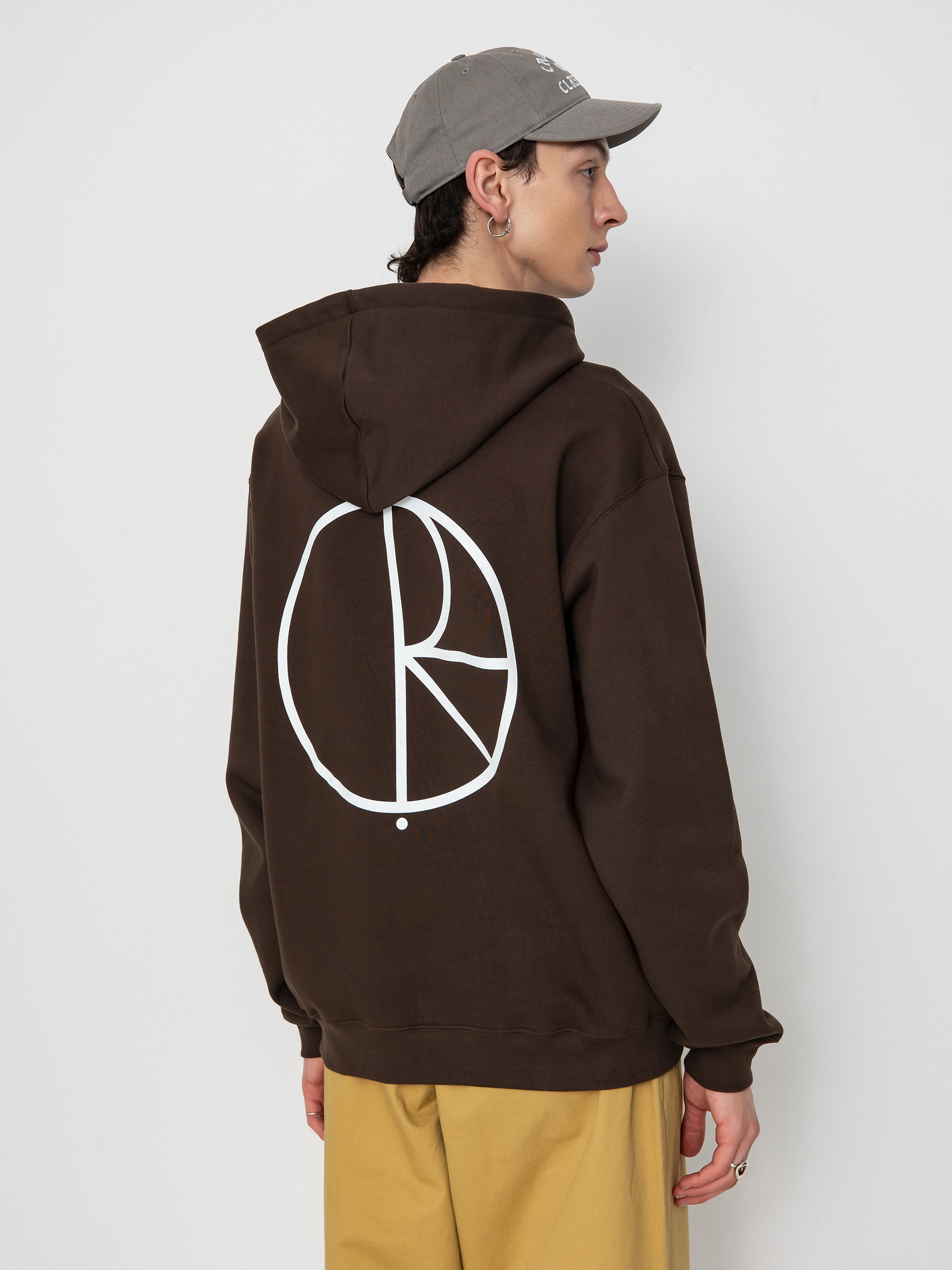 Polar Skate Dave Hoodie Stroke Logo HD Kapucnis pulóver (chocolate)