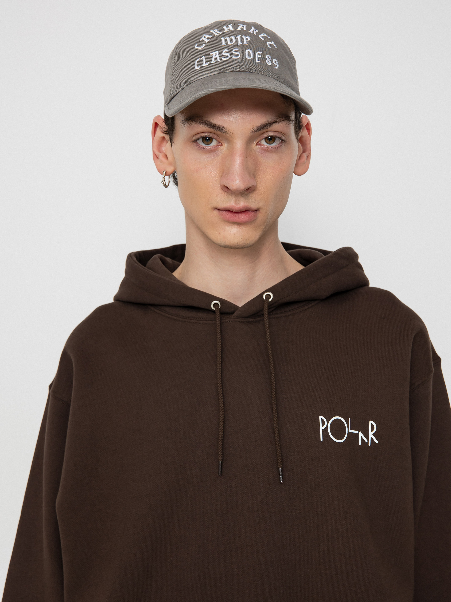 Polar Skate Dave Hoodie Stroke Logo HD Kapucnis pulóver (chocolate)