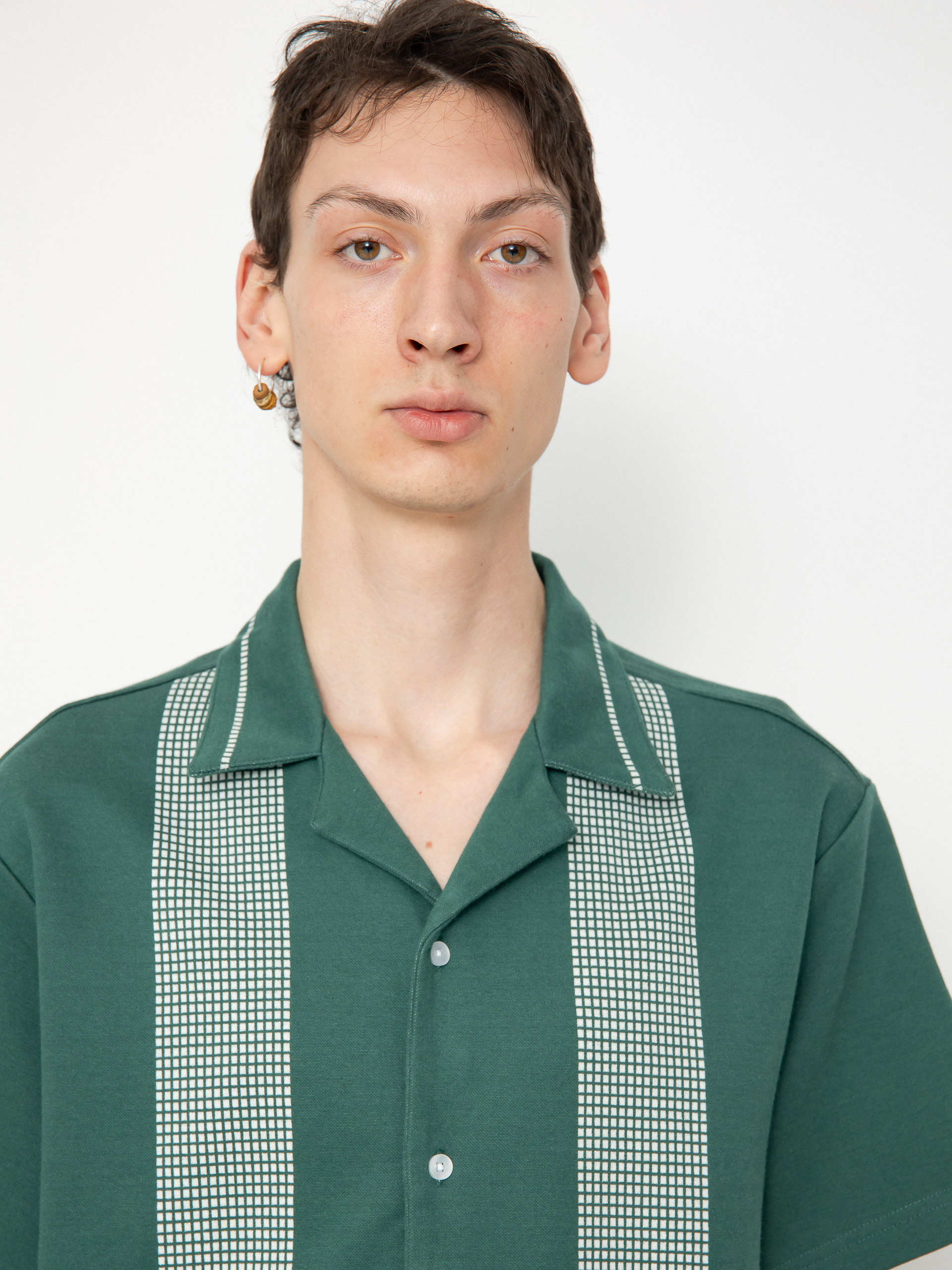 Póló Brixton Bunker Jacquard (trekking green)