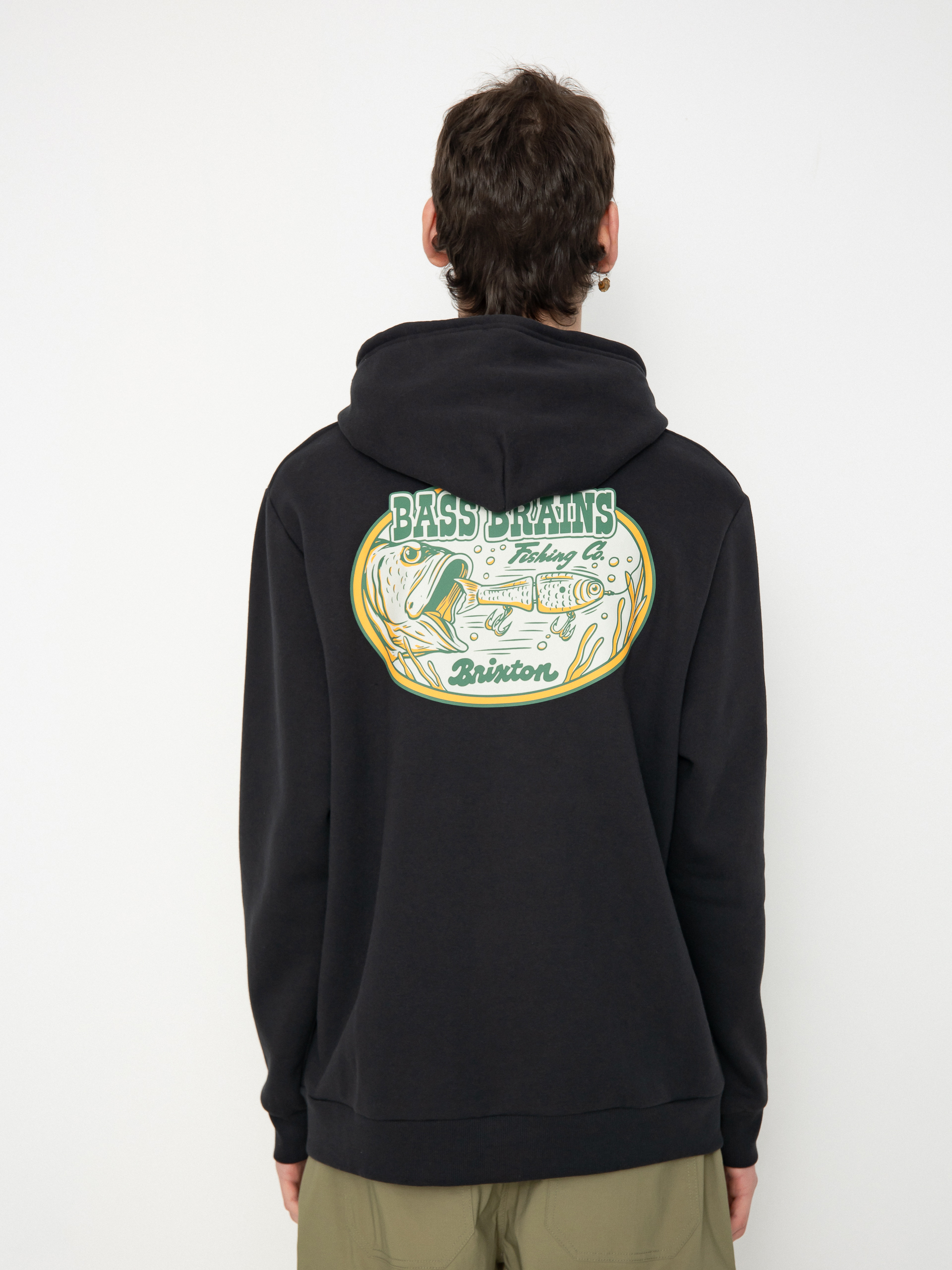 Kapucnis pulóver Brixton Bass Brains Swim HD