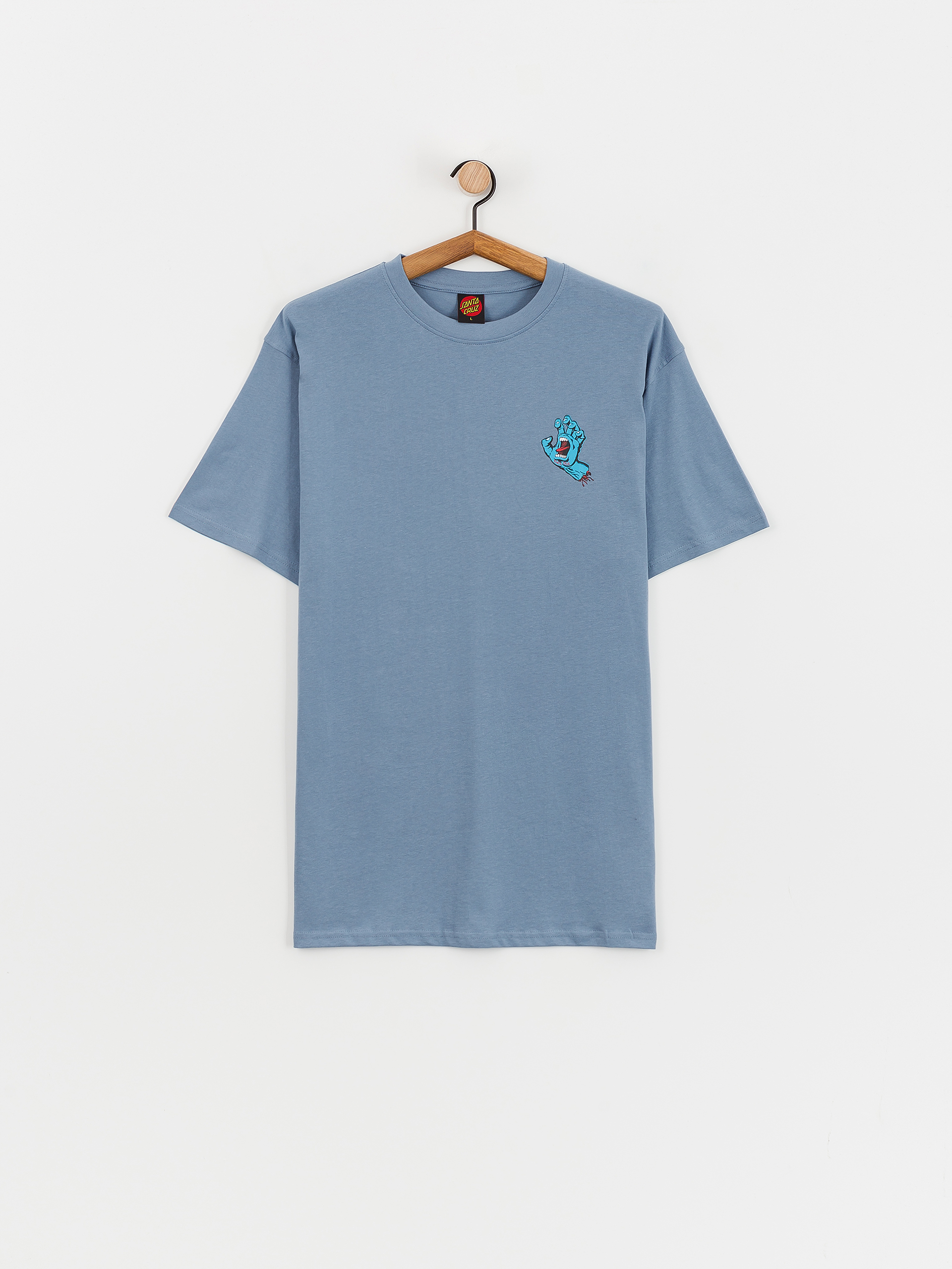 Santa Cruz Screaming Hand Chest Póló (dusty blue)