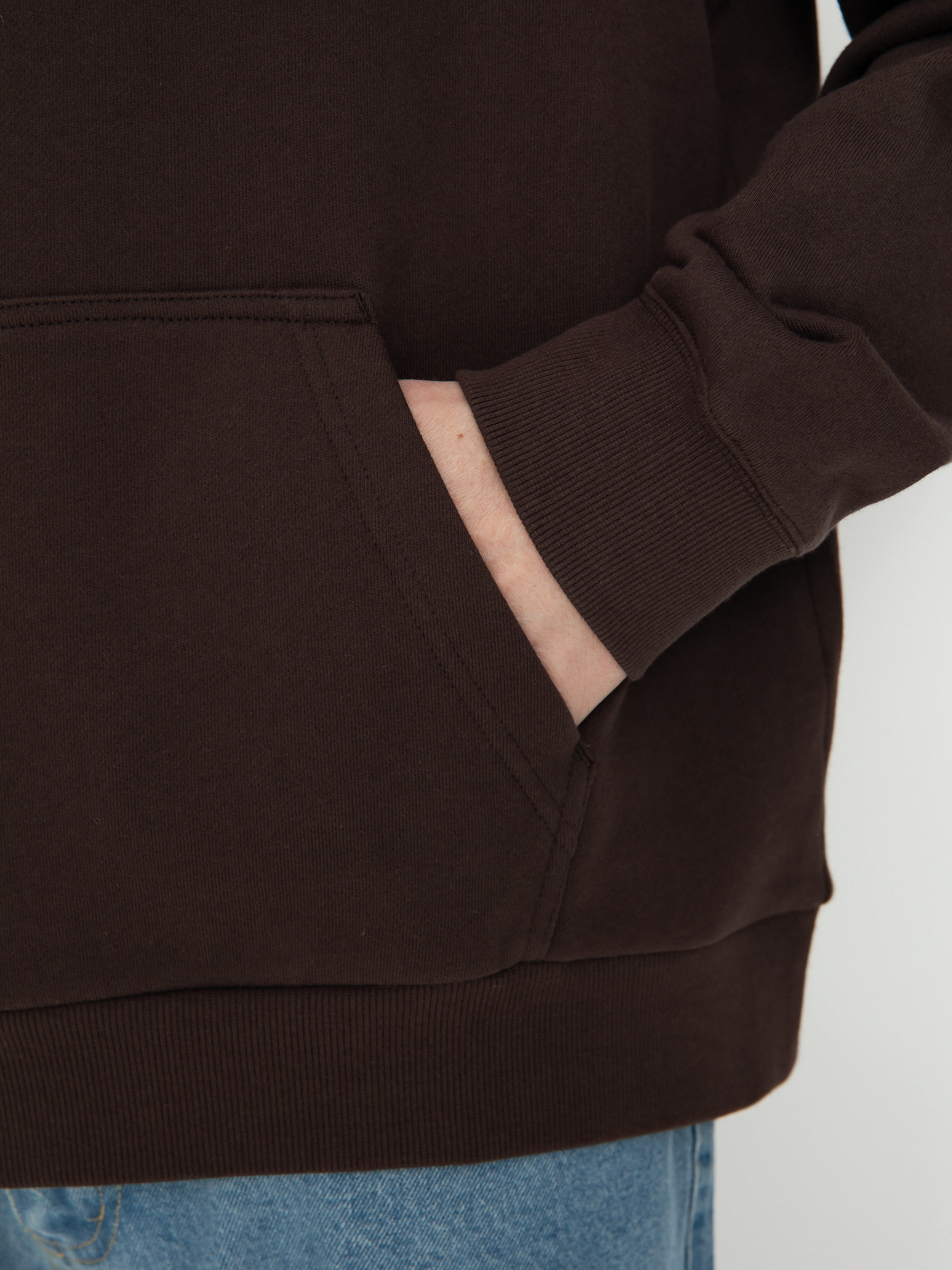 Kapucnis pulóver Gramicci Peak HD (deep brown)