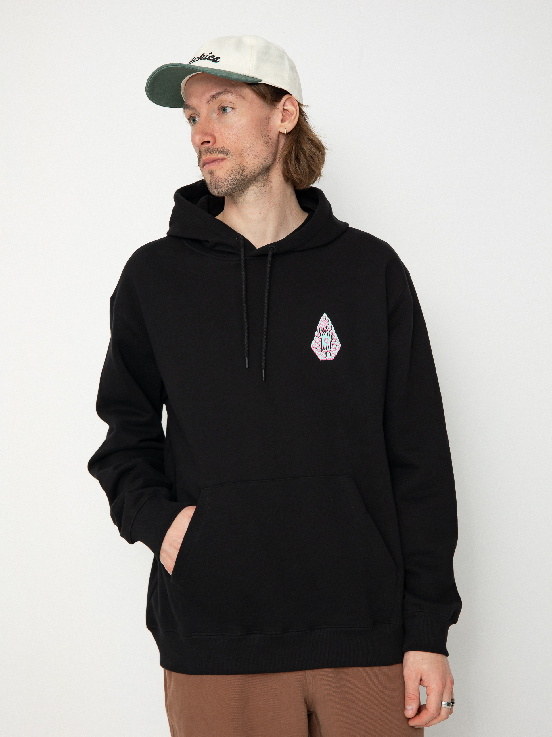 Kapucnis pulóver Volcom Fa Tetsunori HD (black)