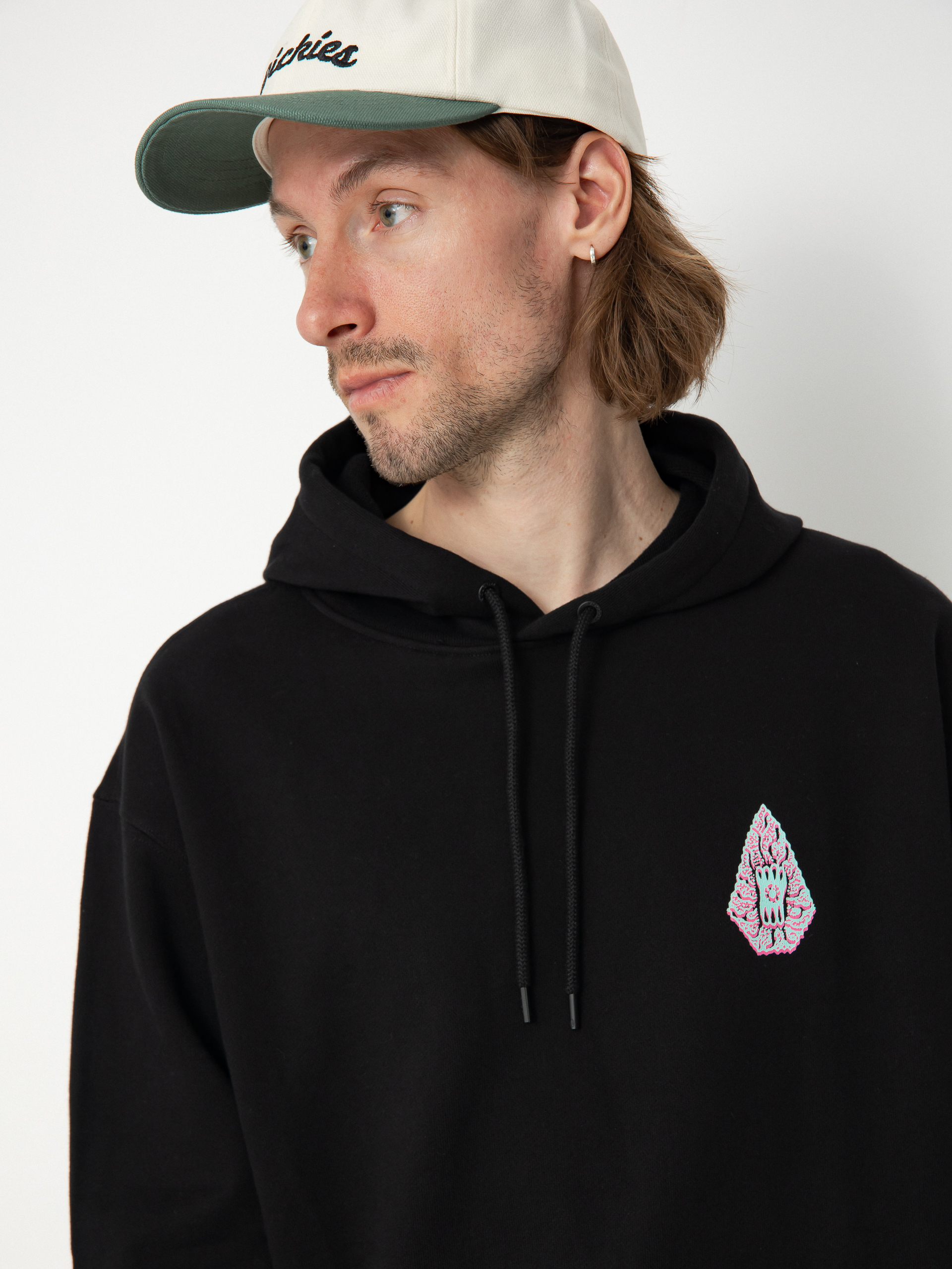 Kapucnis pulóver Volcom Fa Tetsunori HD (black)