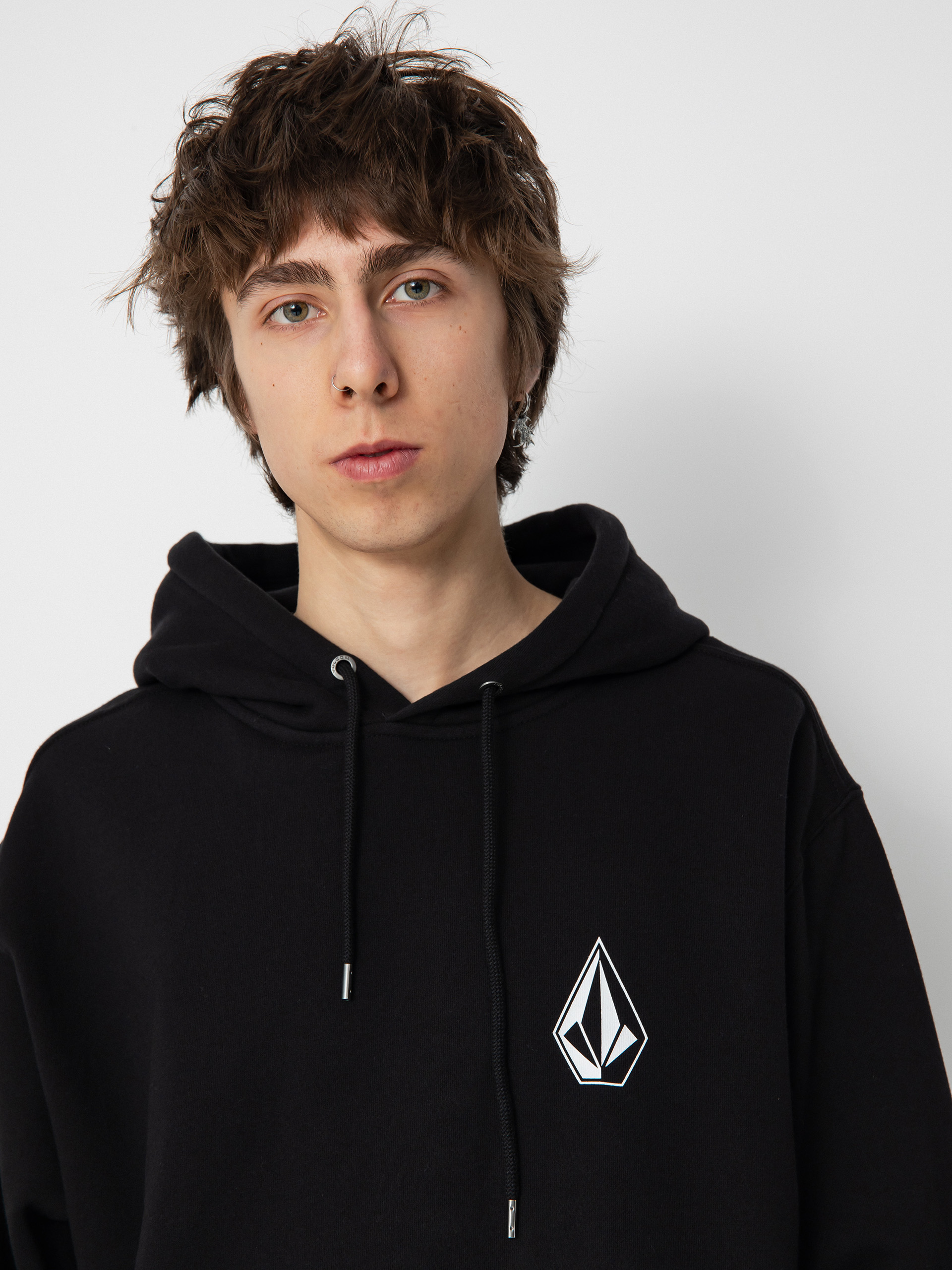 Kapucnis pulóver Volcom Iconic Stone HD (black)