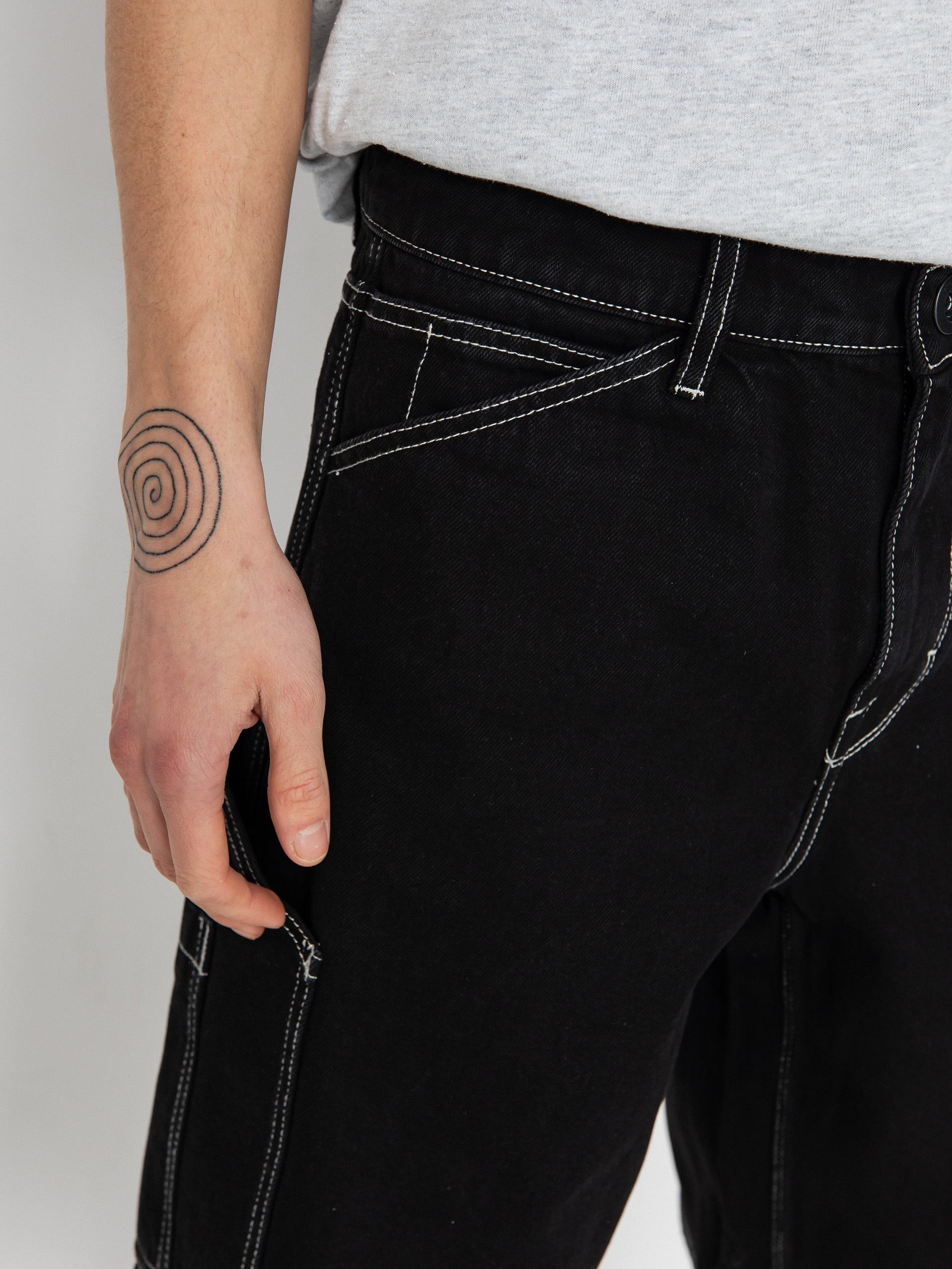 Volcom Labored Denim Utility Rövidnadrág (black)