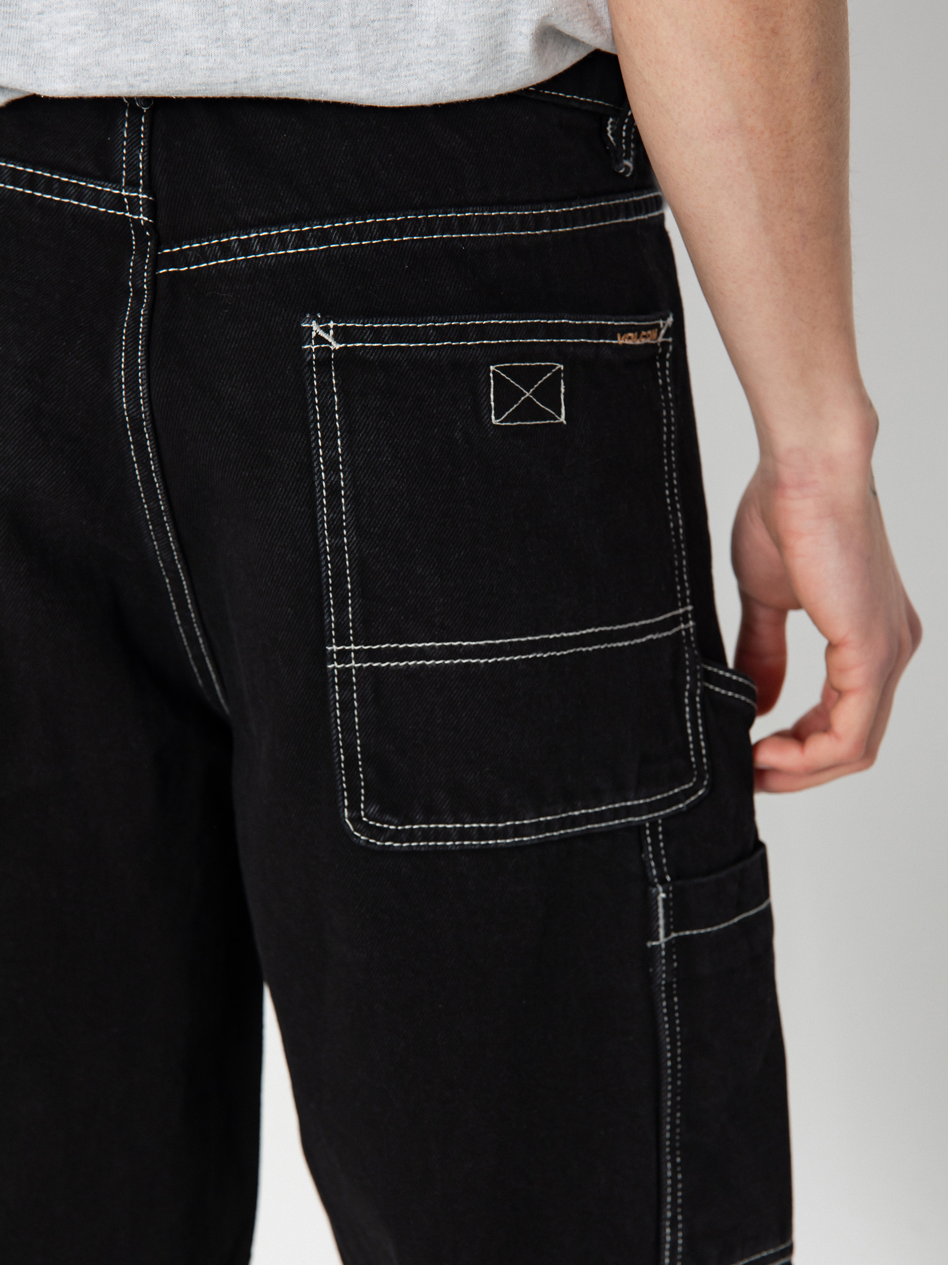 Volcom Labored Denim Utility Rövidnadrág (black)