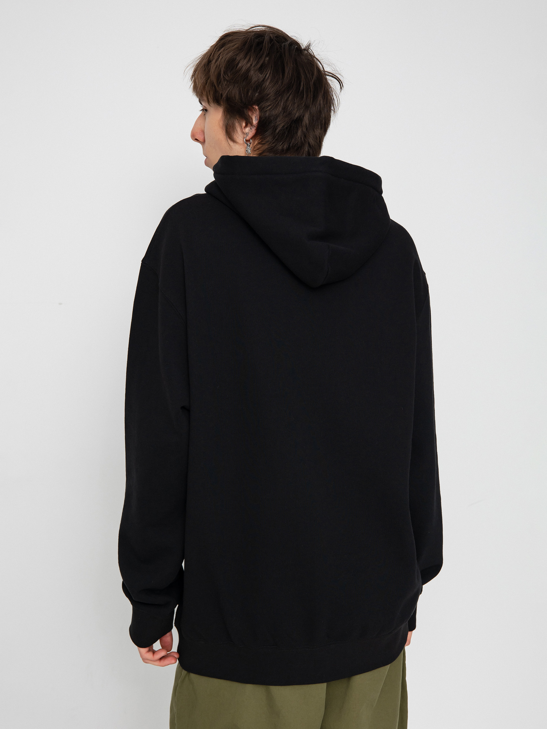 Kapucnis pulóver HUF Zine HD (black)