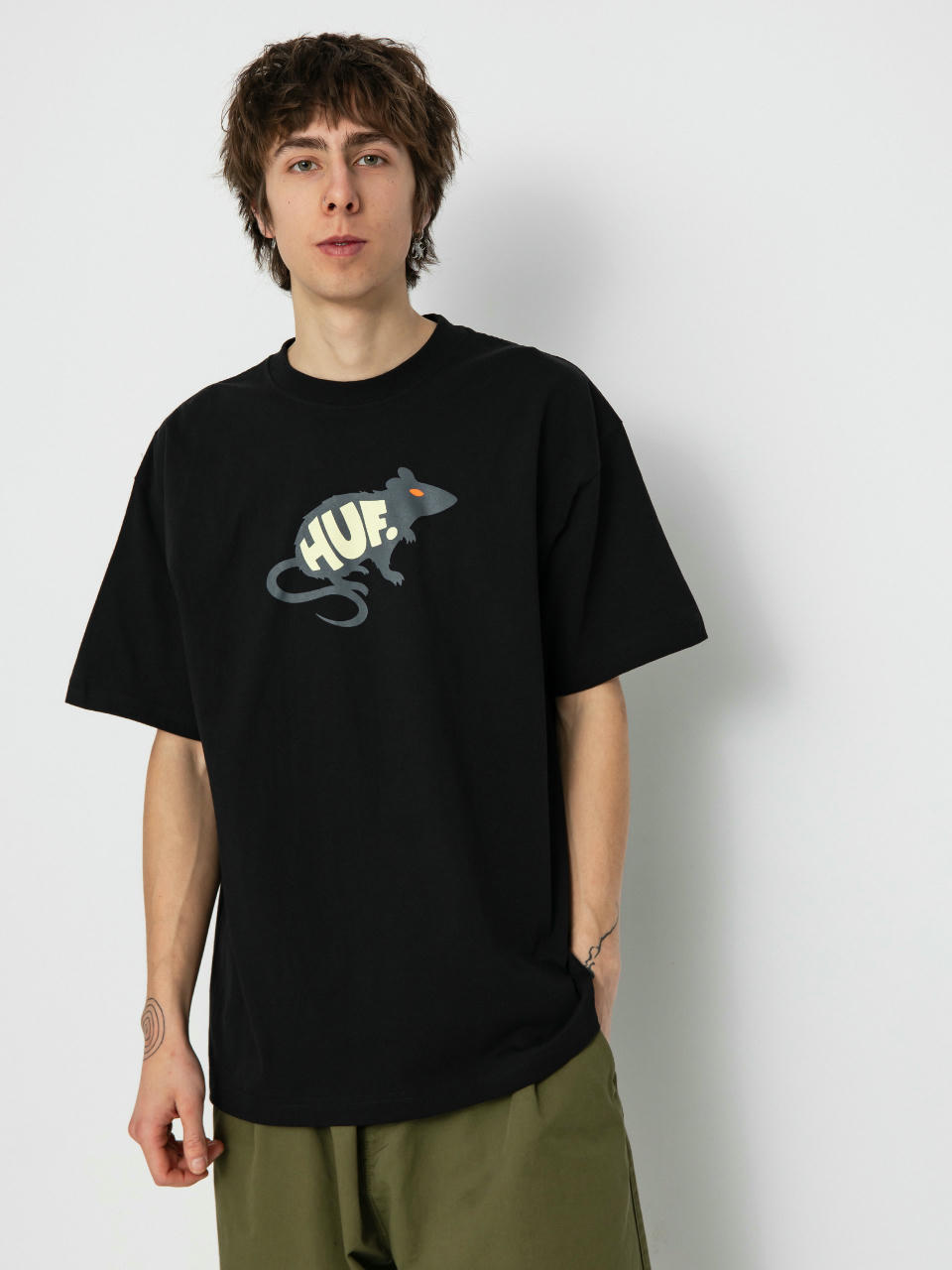 Póló HUF Mans Best Friend (black)