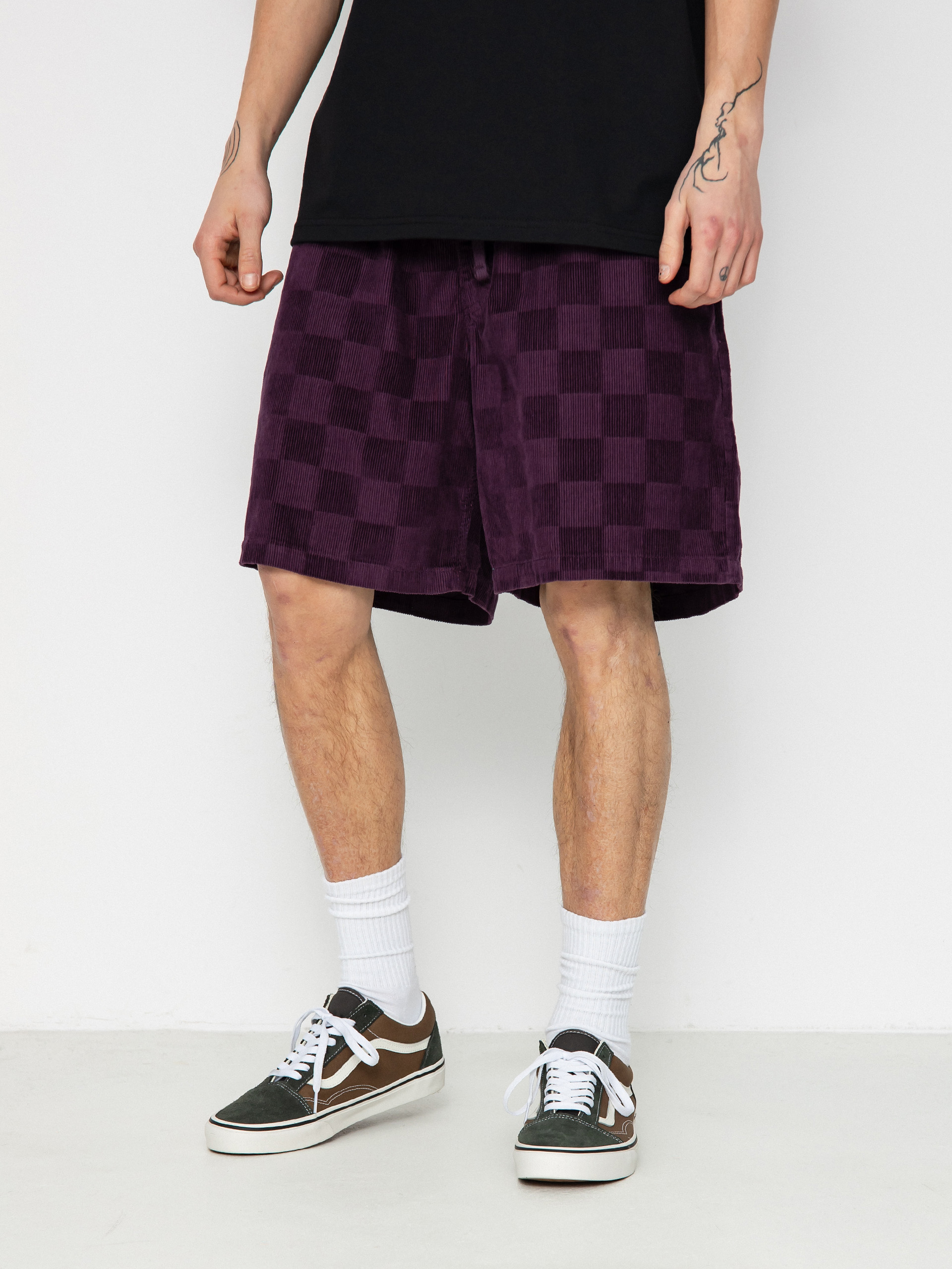 Vans Range Checkbrd Cord Loose Rövidnadrág (blackberry wine)