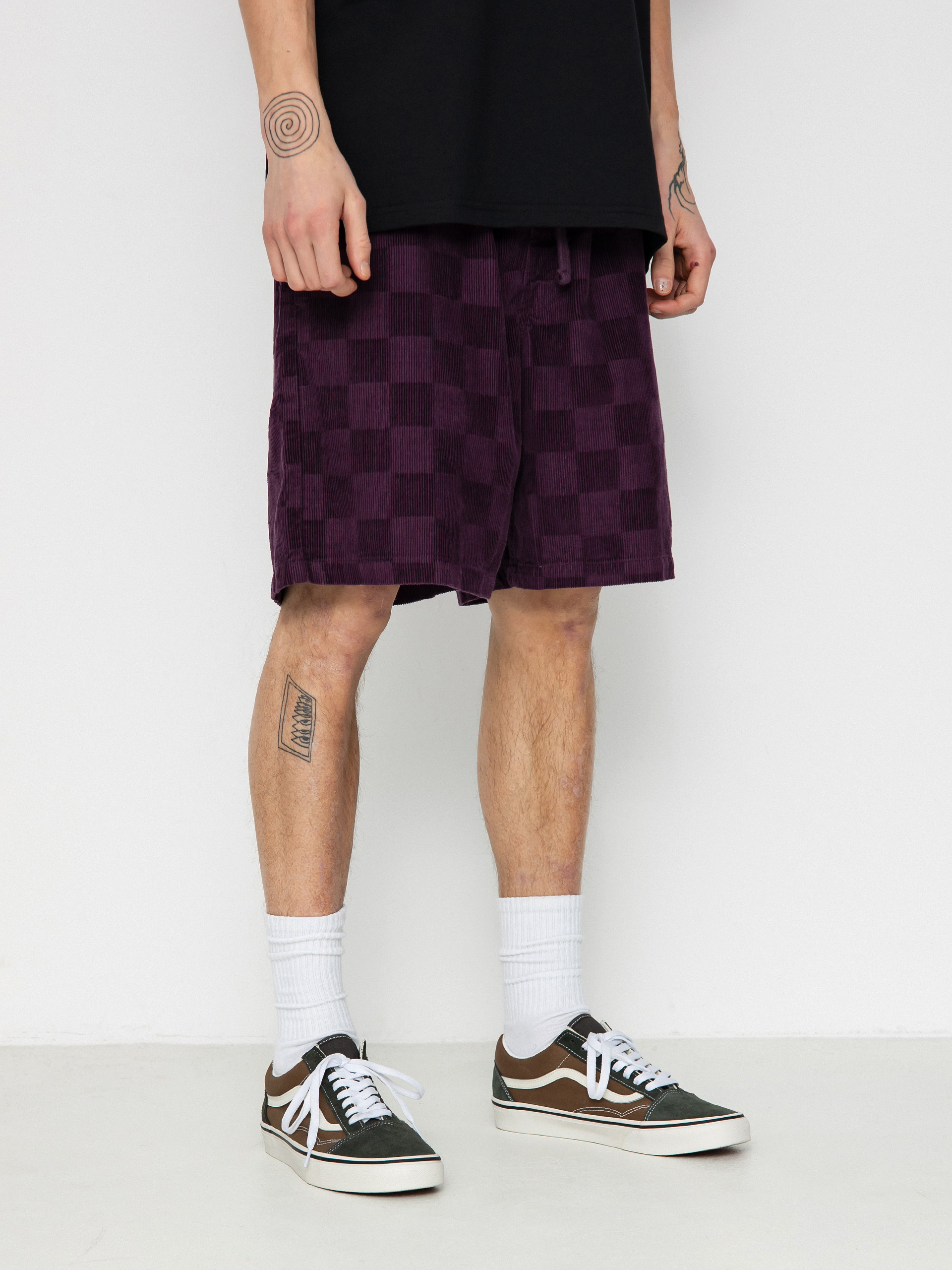Vans Range Checkbrd Cord Loose Rövidnadrág (blackberry wine)