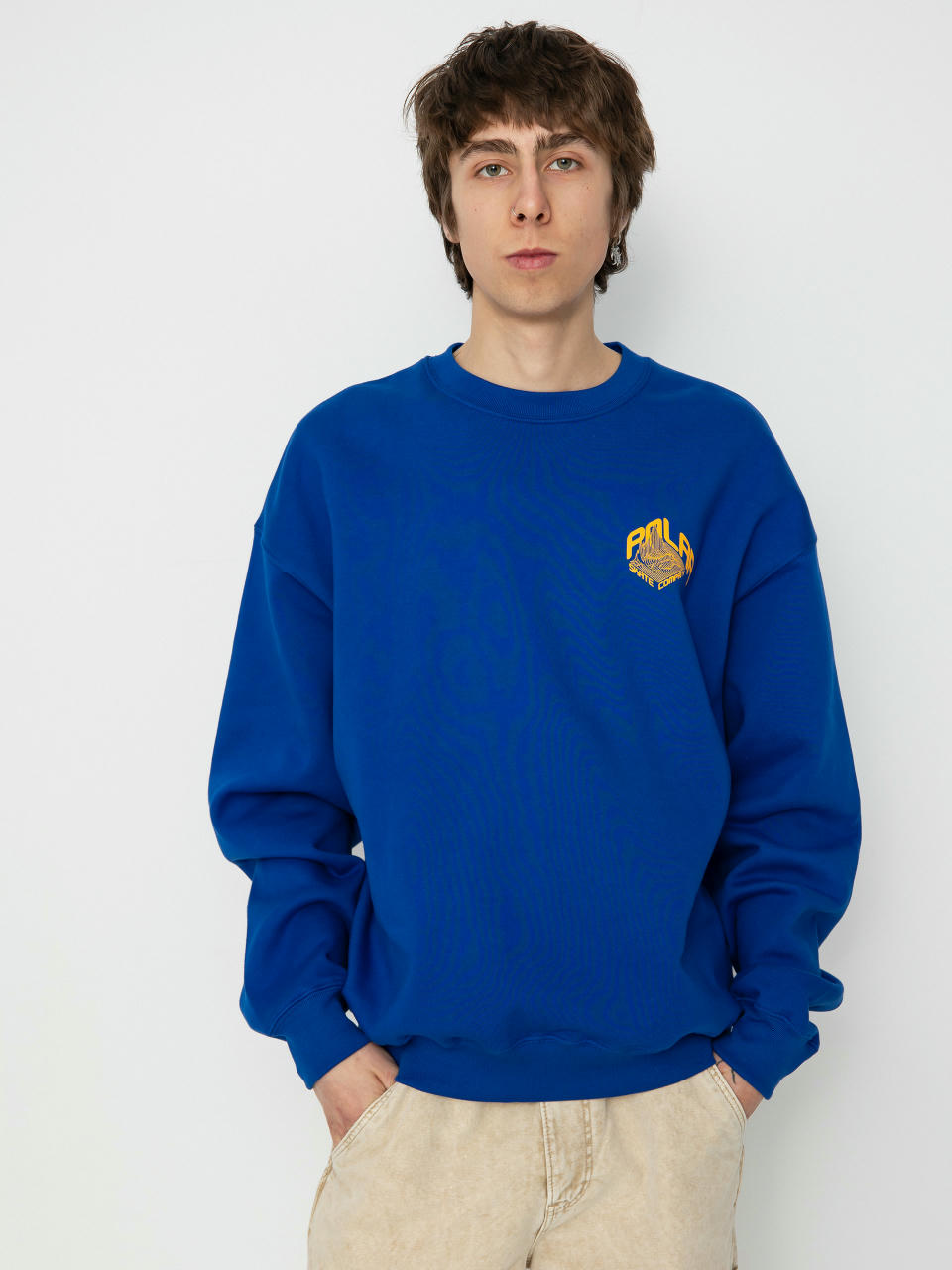 Pulóver Polar Skate Dave Crewneck Graph (egyptian blue)