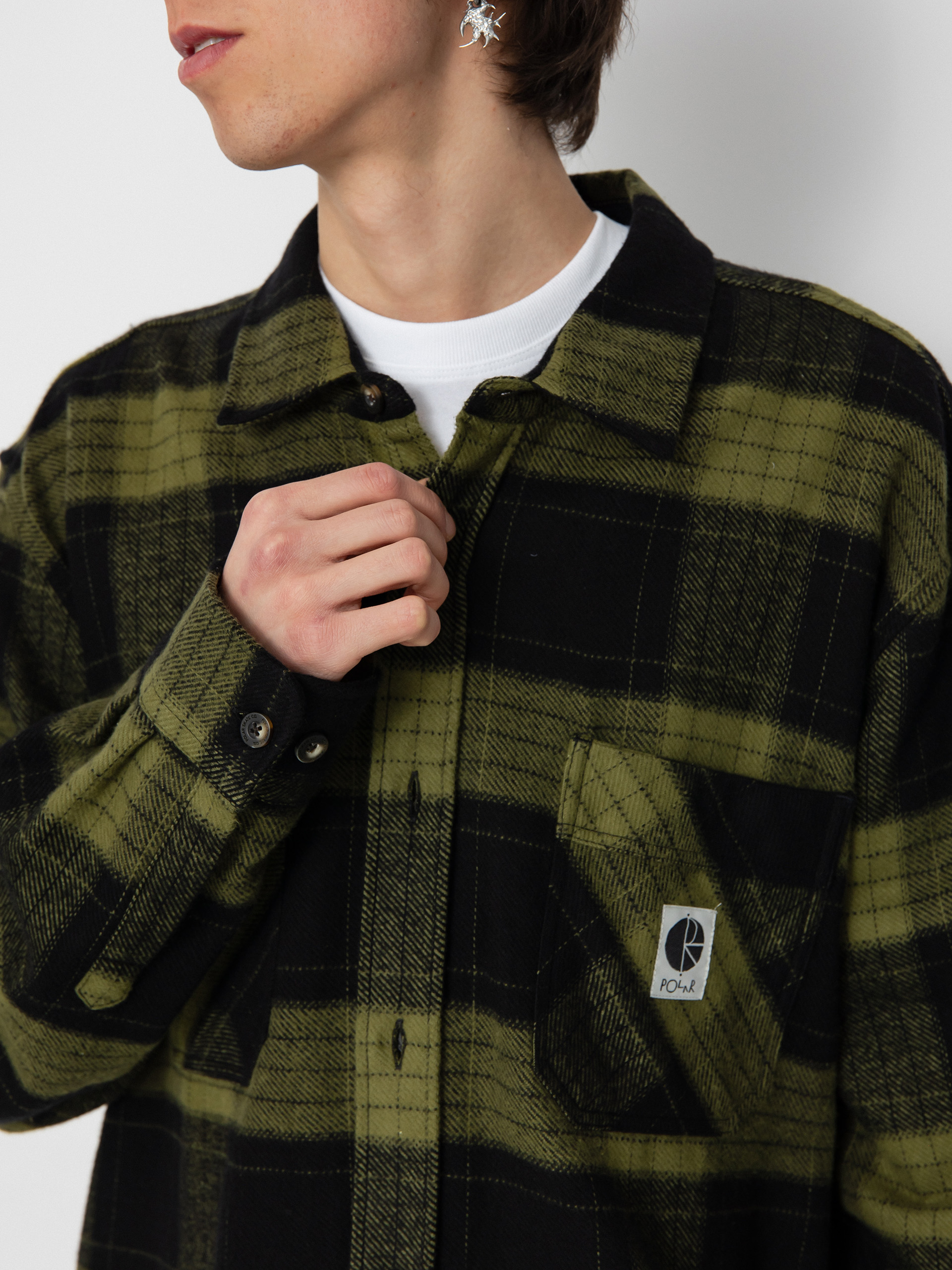 Ing Polar Skate Mike Flannel (black/army green)