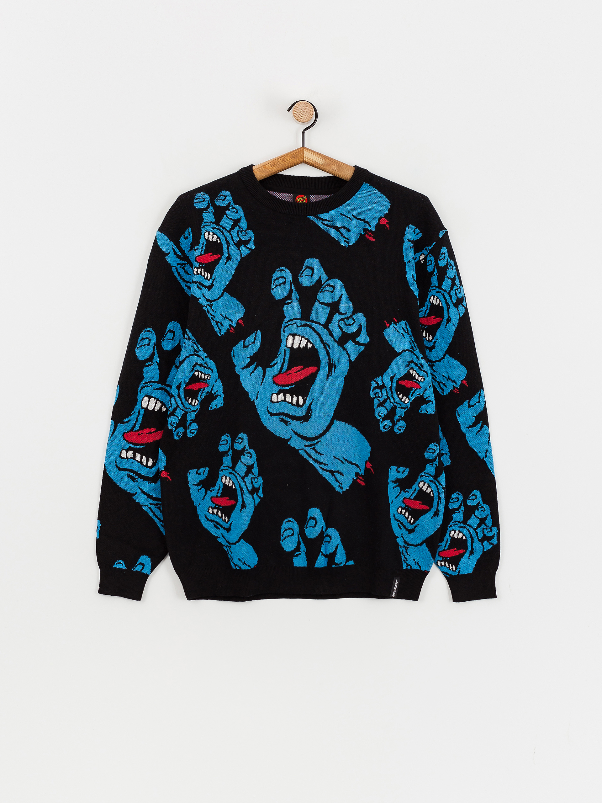 Santa Cruz Hands All Over Knit Pulóver (black)