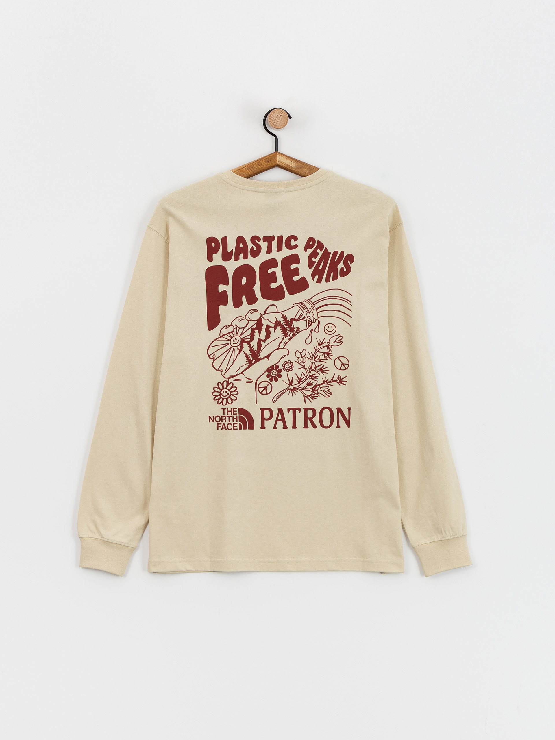 Hosszú ujjú felső The North Face Nature (gravel)