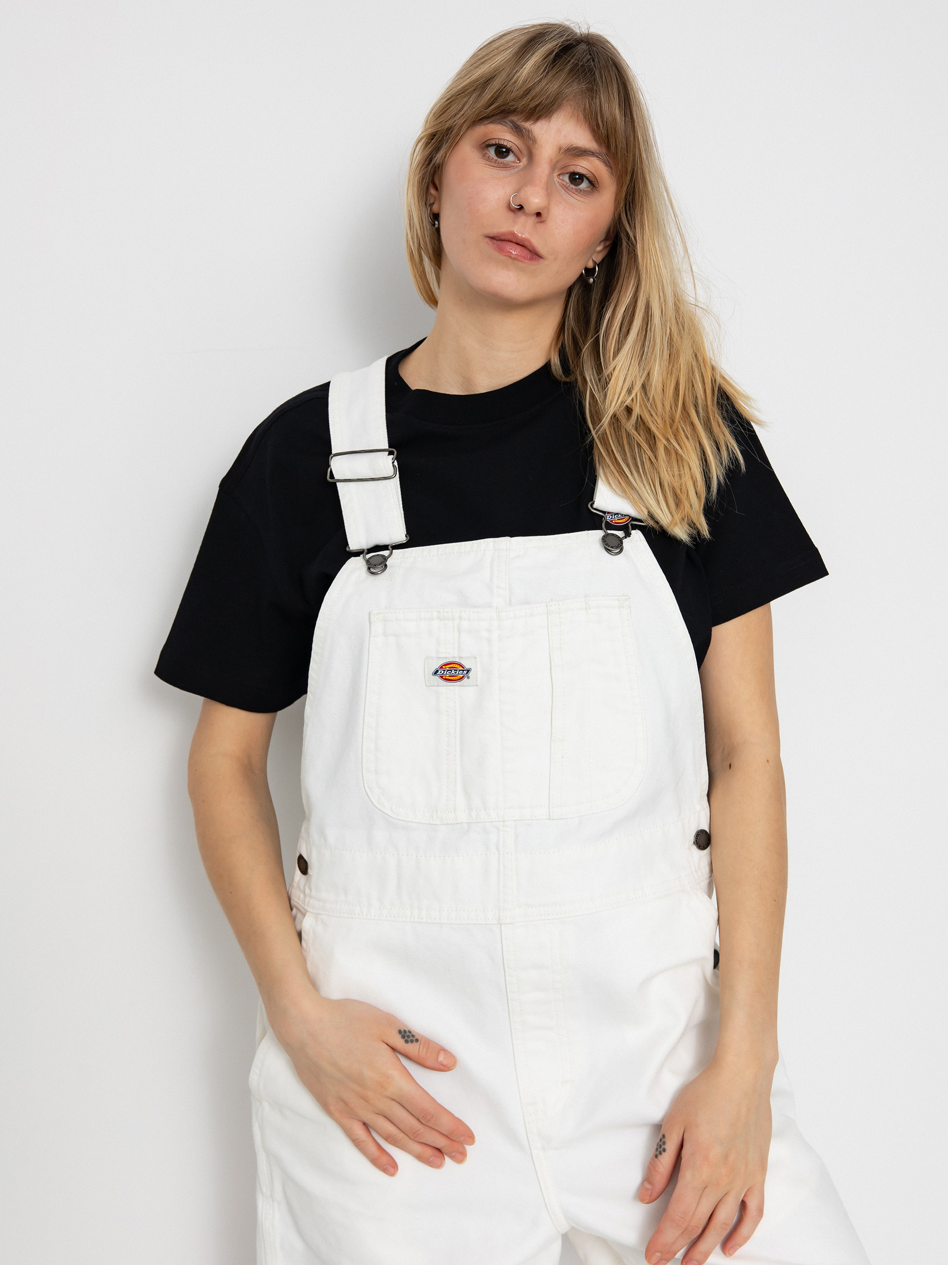 Dickies Duck Canvas Bib Wmn Rövidnadrág (stone washed cloud)