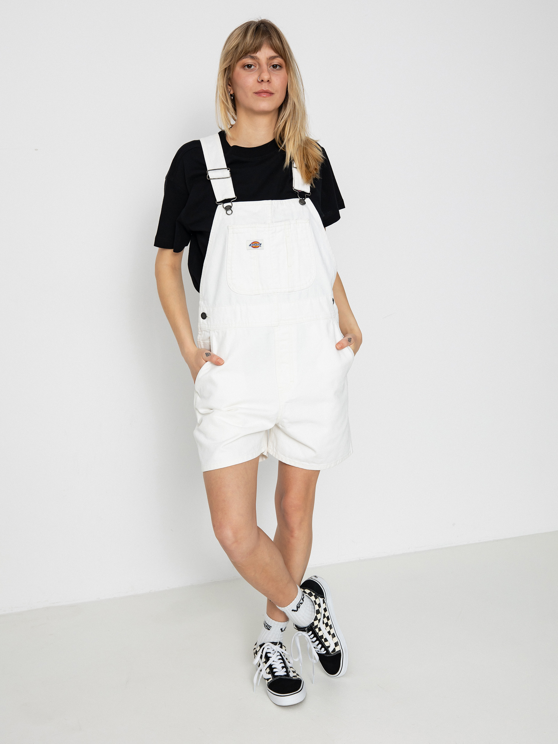 Dickies Duck Canvas Bib Wmn Rövidnadrág (stone washed cloud)