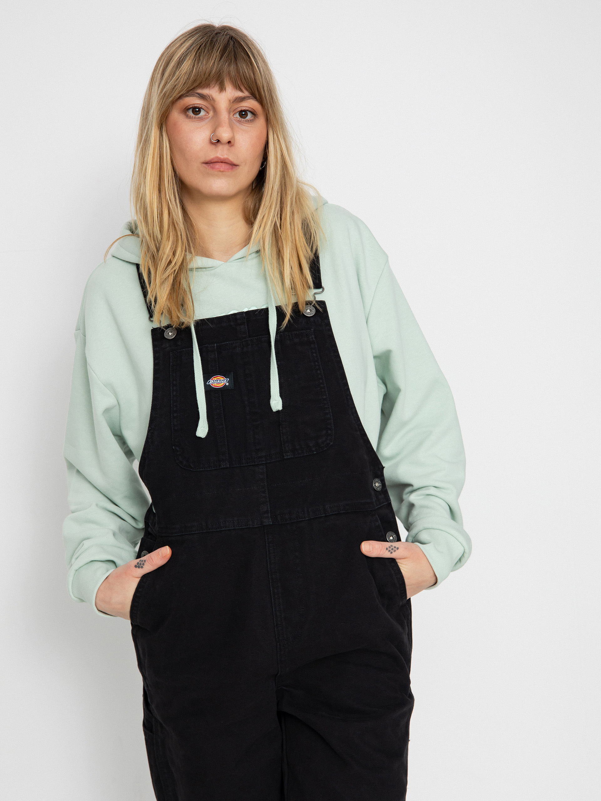 Dickies Duck Canvas Classic Bib Wmn Kisnadrág (stone washed black)