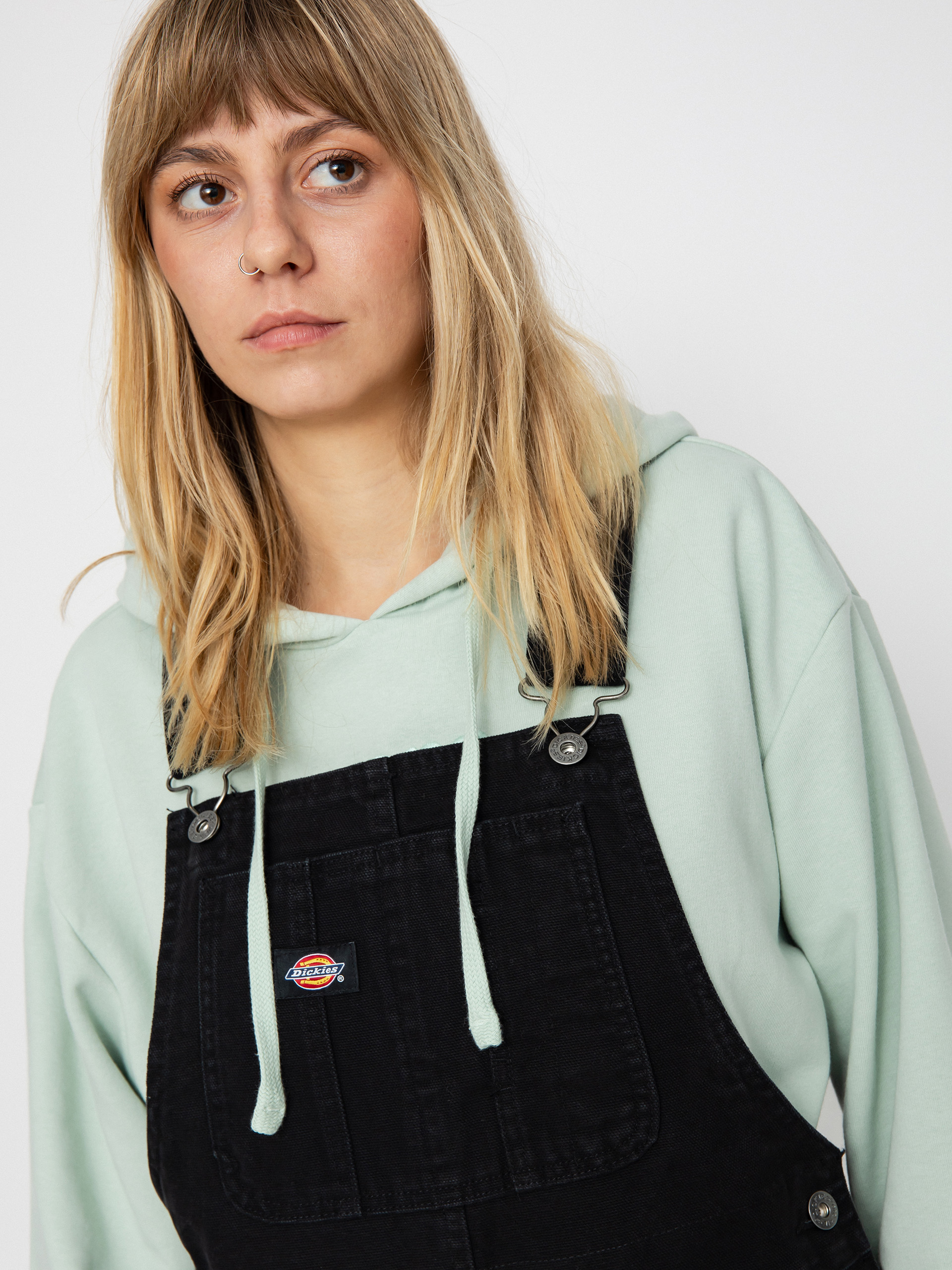 Dickies Duck Canvas Classic Bib Wmn Kisnadrág (stone washed black)