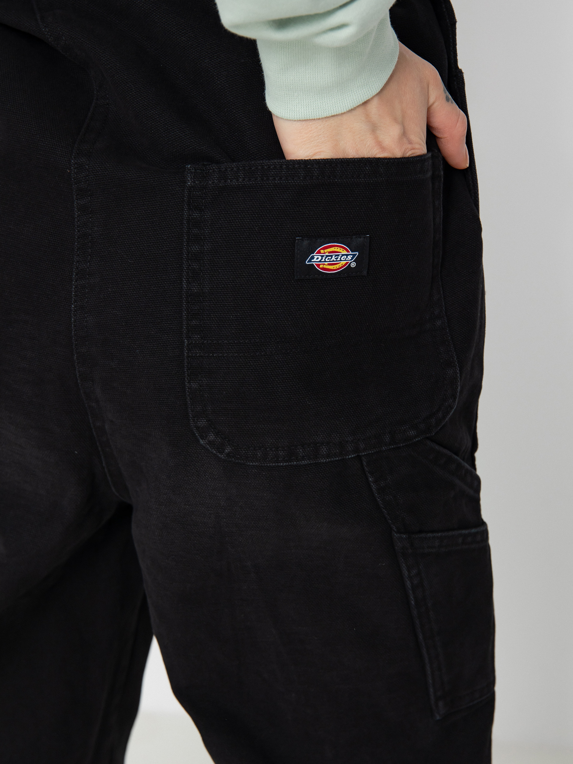 Dickies Duck Canvas Classic Bib Wmn Kisnadrág (stone washed black)