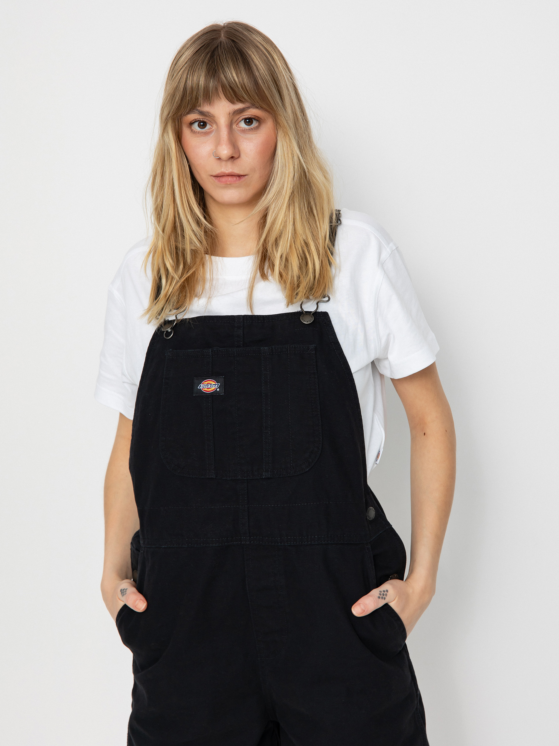 Dickies Duck Canvas Bib Wmn Rövidnadrág (stone washed black)