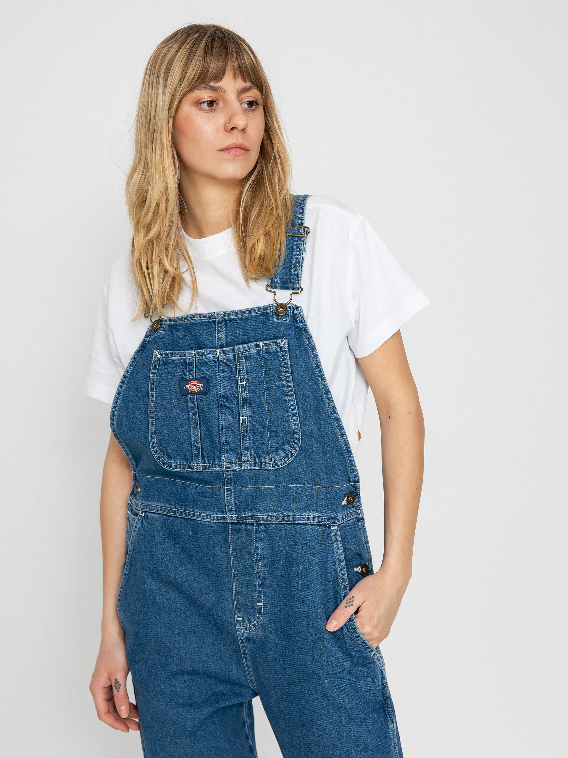 Dickies Classic Denim Bib Wmn Kisnadrág (classic blue)