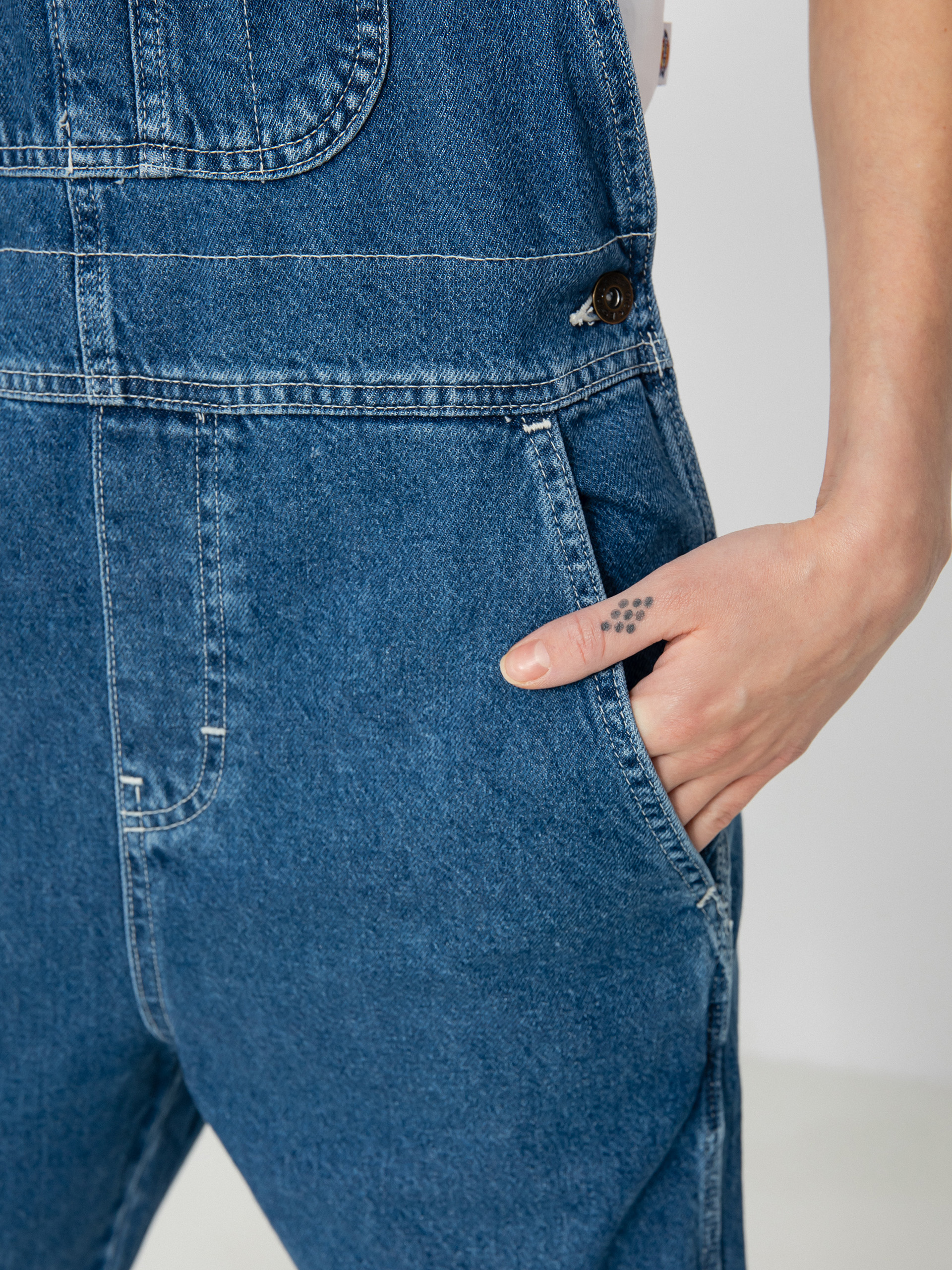 Dickies Classic Denim Bib Wmn Kisnadrág (classic blue)