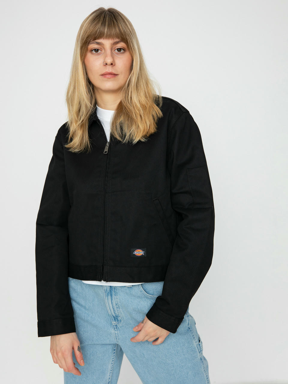 Dickies Unlined Cropped Eisenhower Wmn Dzseki (black)