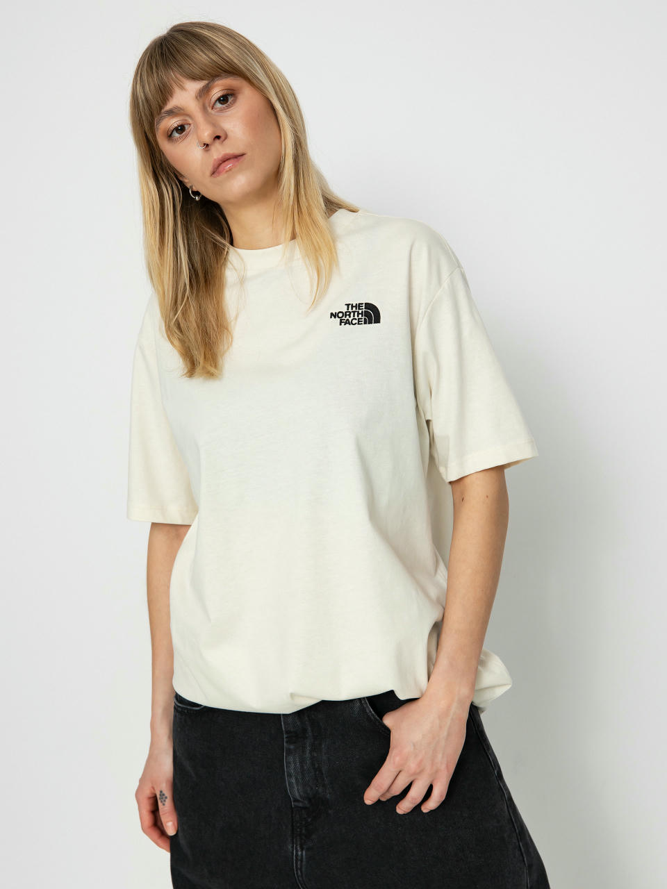 The North Face Essential Oversize Wmn Póló (white dune)