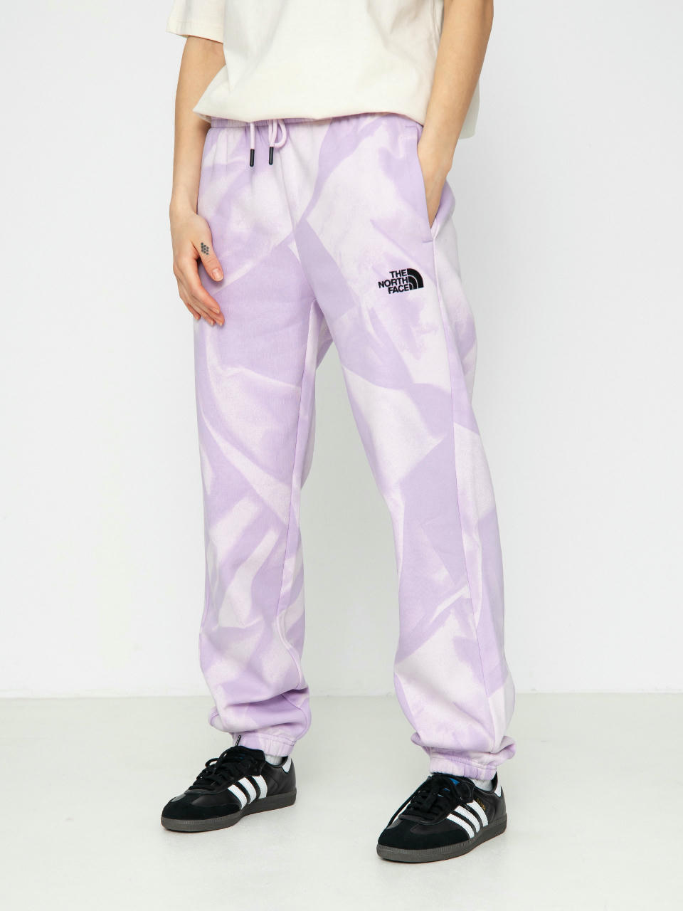 Kisnadrág The North Face Essential Jogger Print Wmn (icy lilac garment fold)