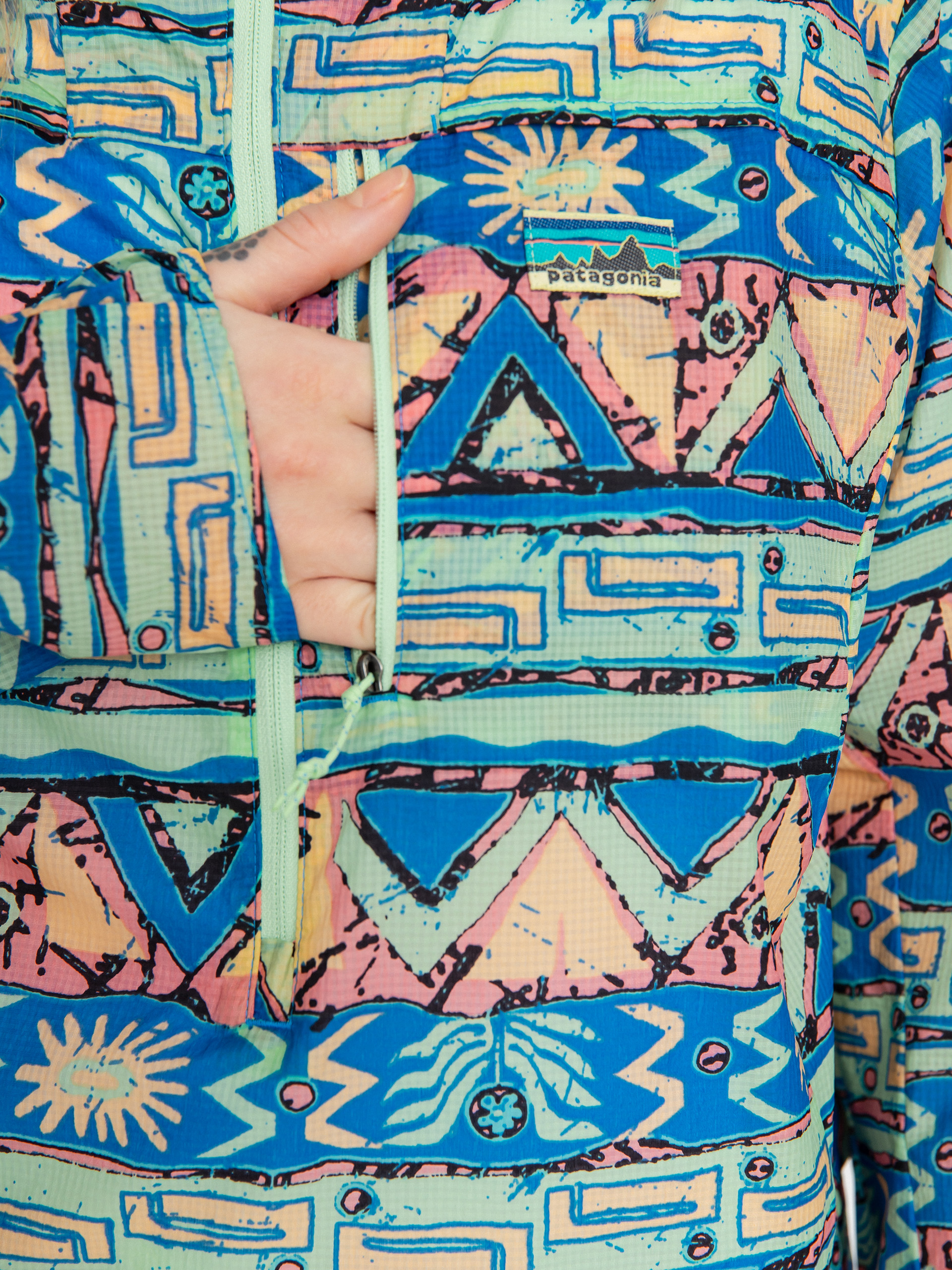 Patagonia Houdini Stash Dzseki Wmn (high hopes geo salamander green)