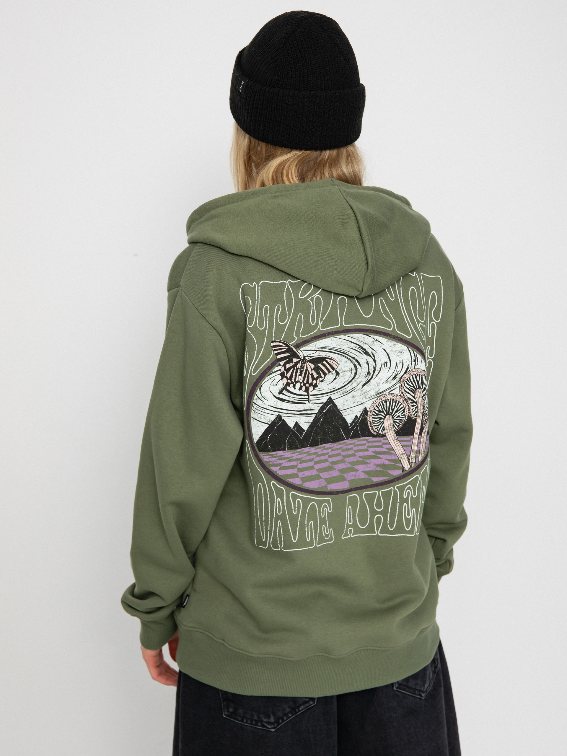 Vans Dazed Strange Bff HD Wmn Kapucnis pulóver (olivine)