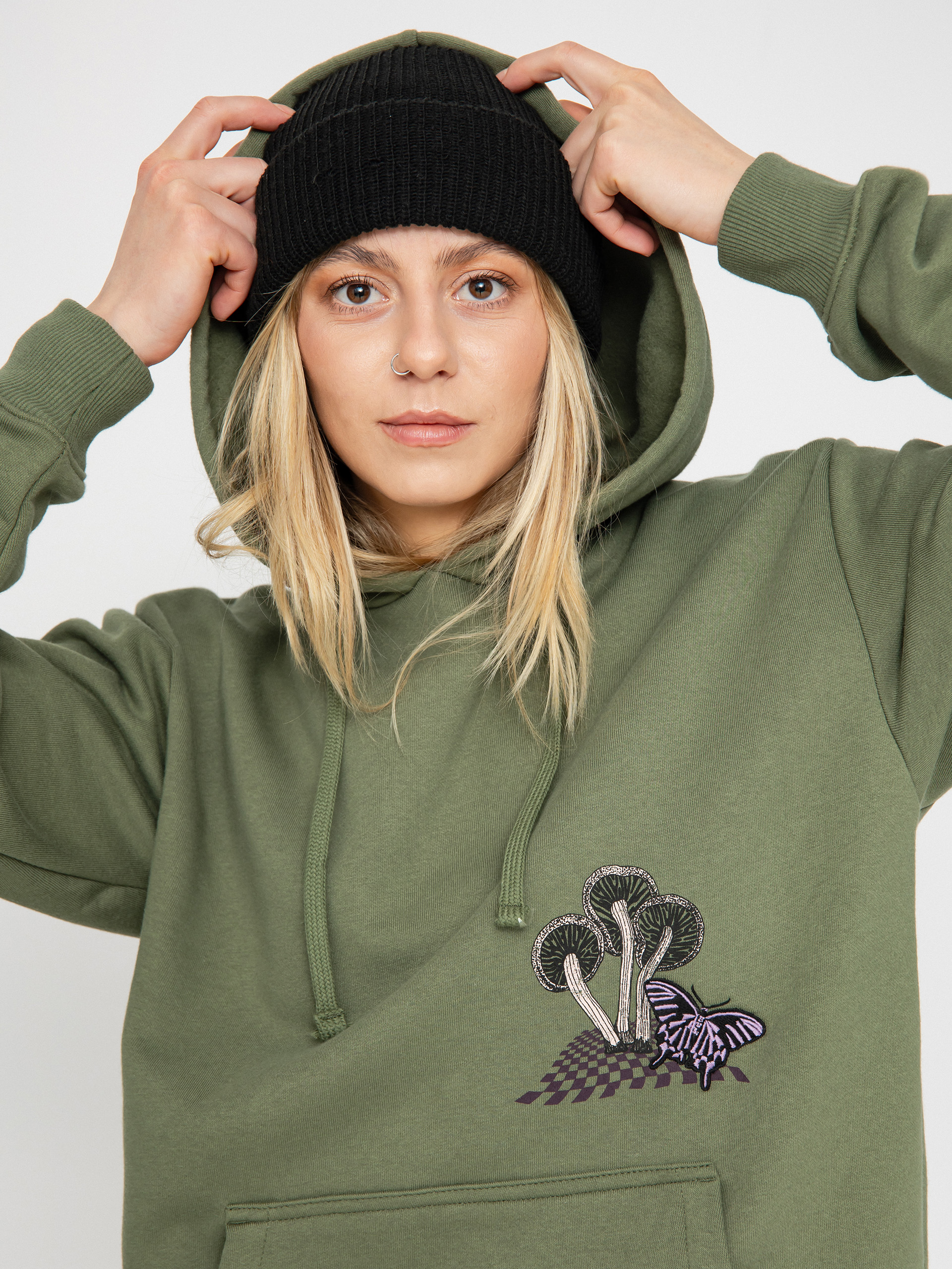 Vans Dazed Strange Bff HD Wmn Kapucnis pulóver (olivine)