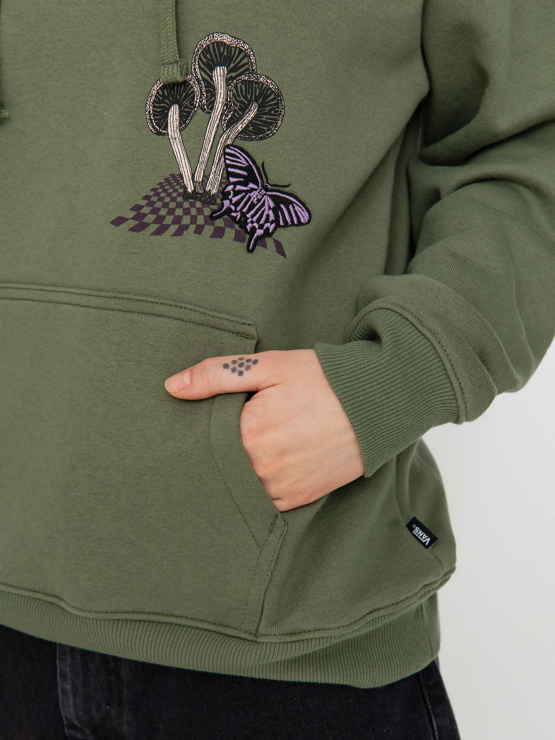 Vans Dazed Strange Bff HD Wmn Kapucnis pulóver (olivine)