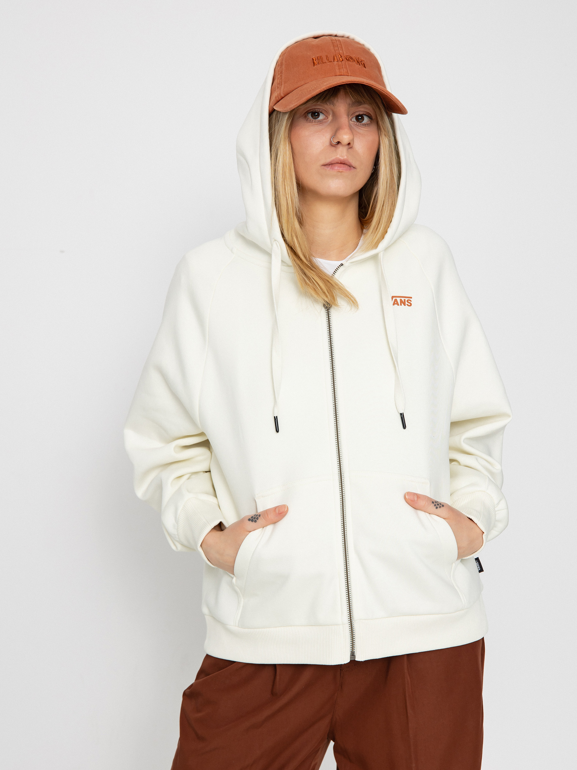 Vans Checker Flower Cocoon ZHD Wmn Kapucnis pulóver (marshmallow)