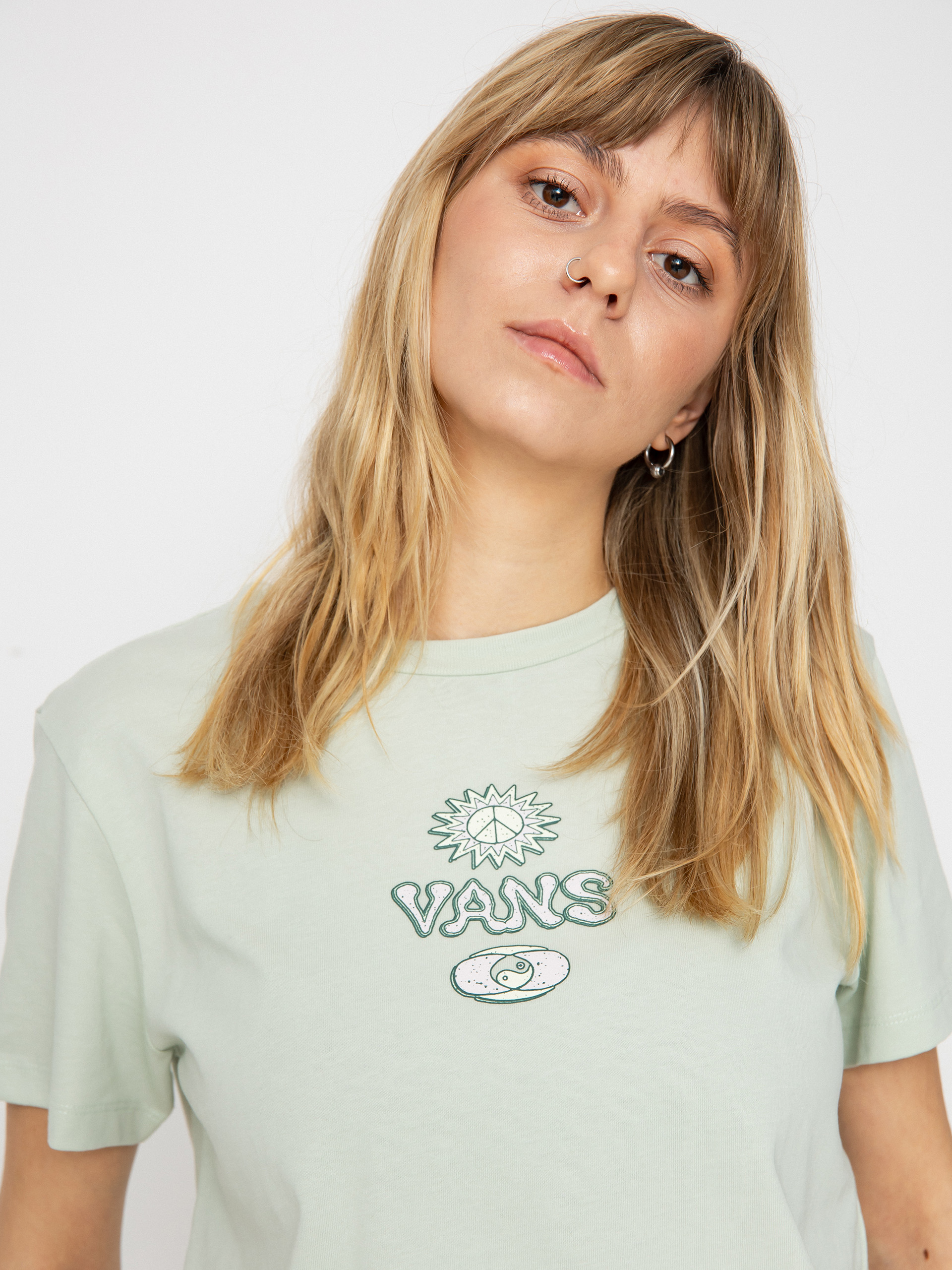 Vans Depth Connection Bff Wmn Póló (pale aqua)