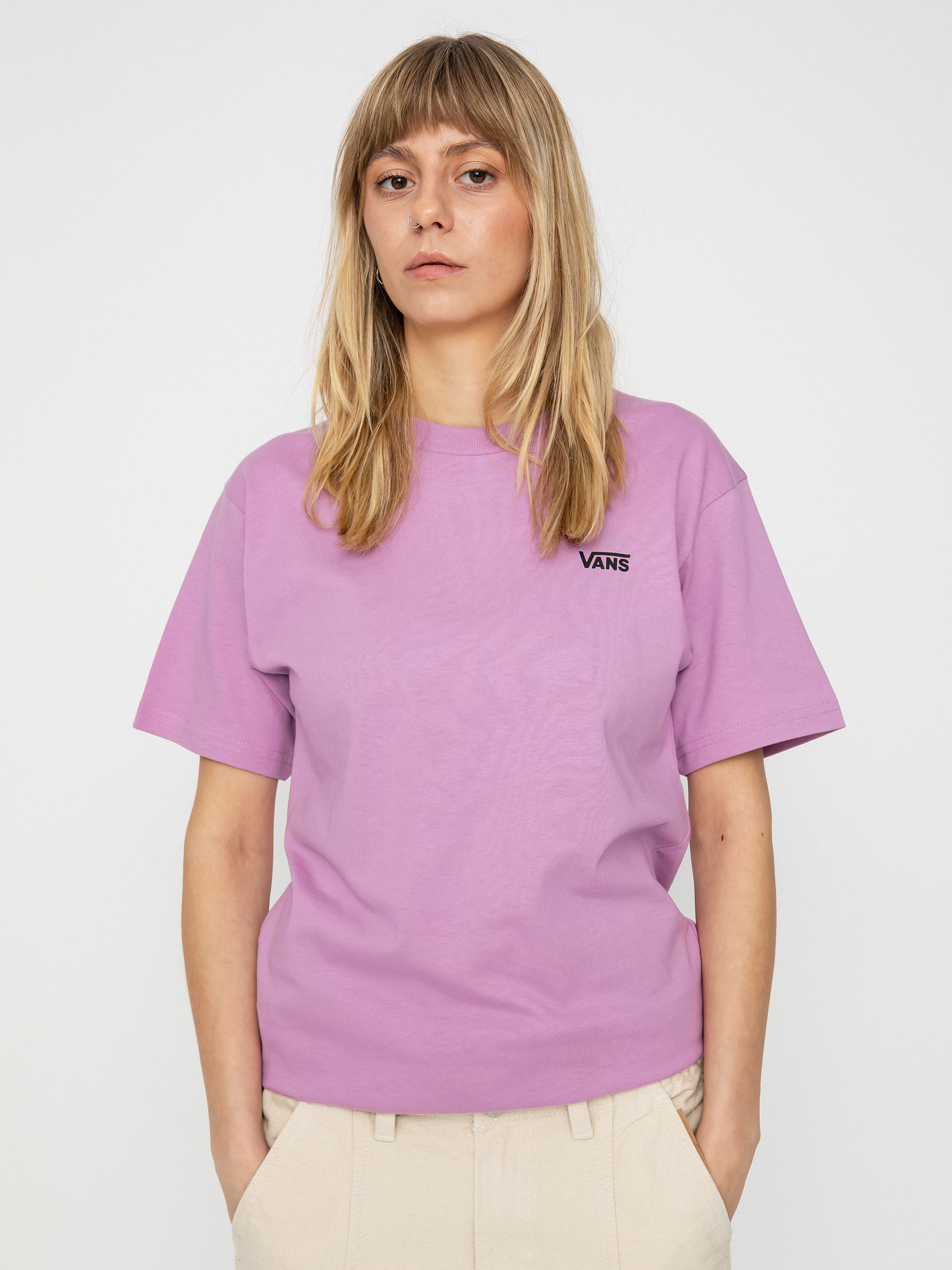 Vans Left Chest Logo Em Wmn Póló (smoky grape)