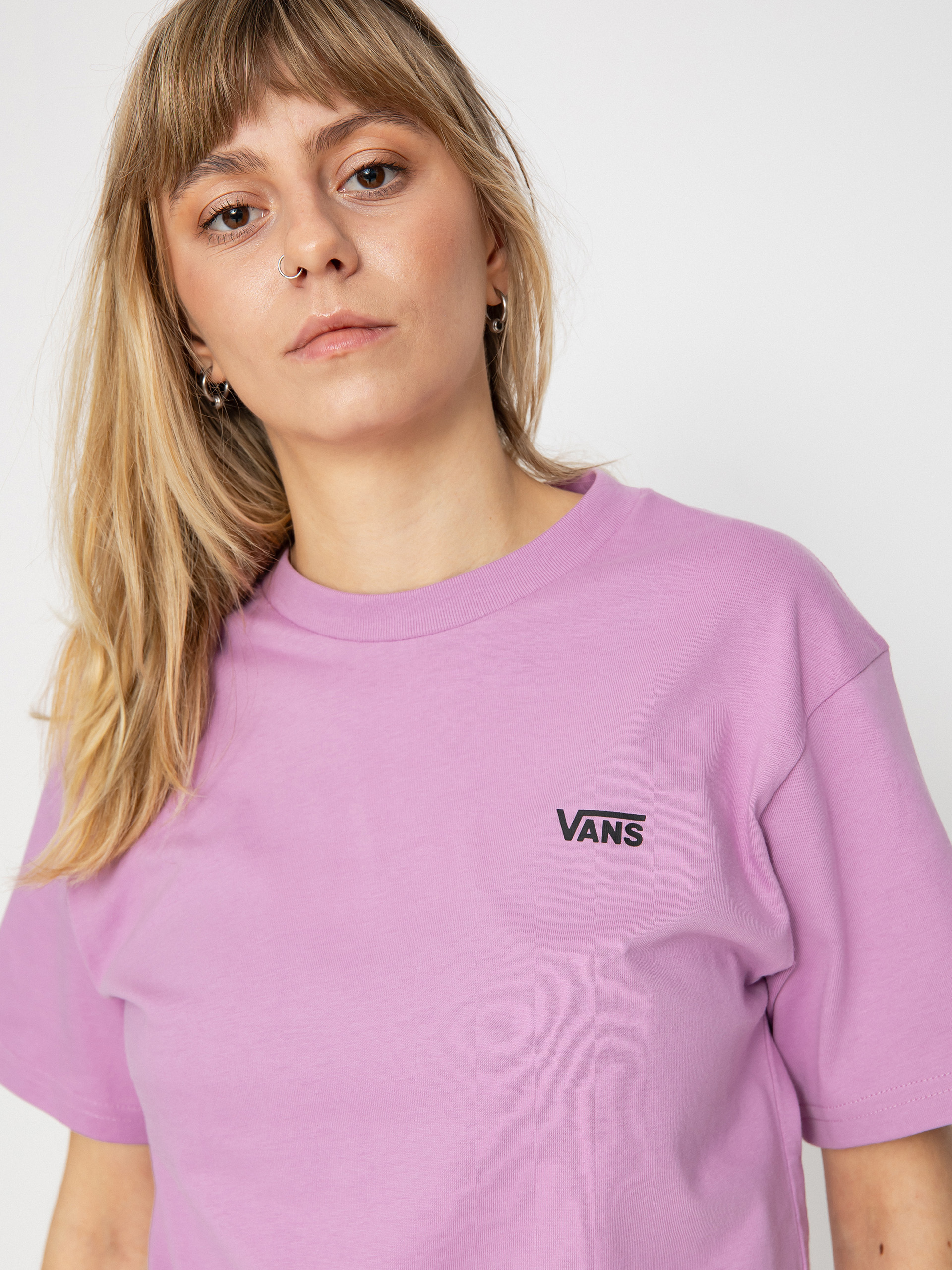Vans Left Chest Logo Em Wmn Póló (smoky grape)
