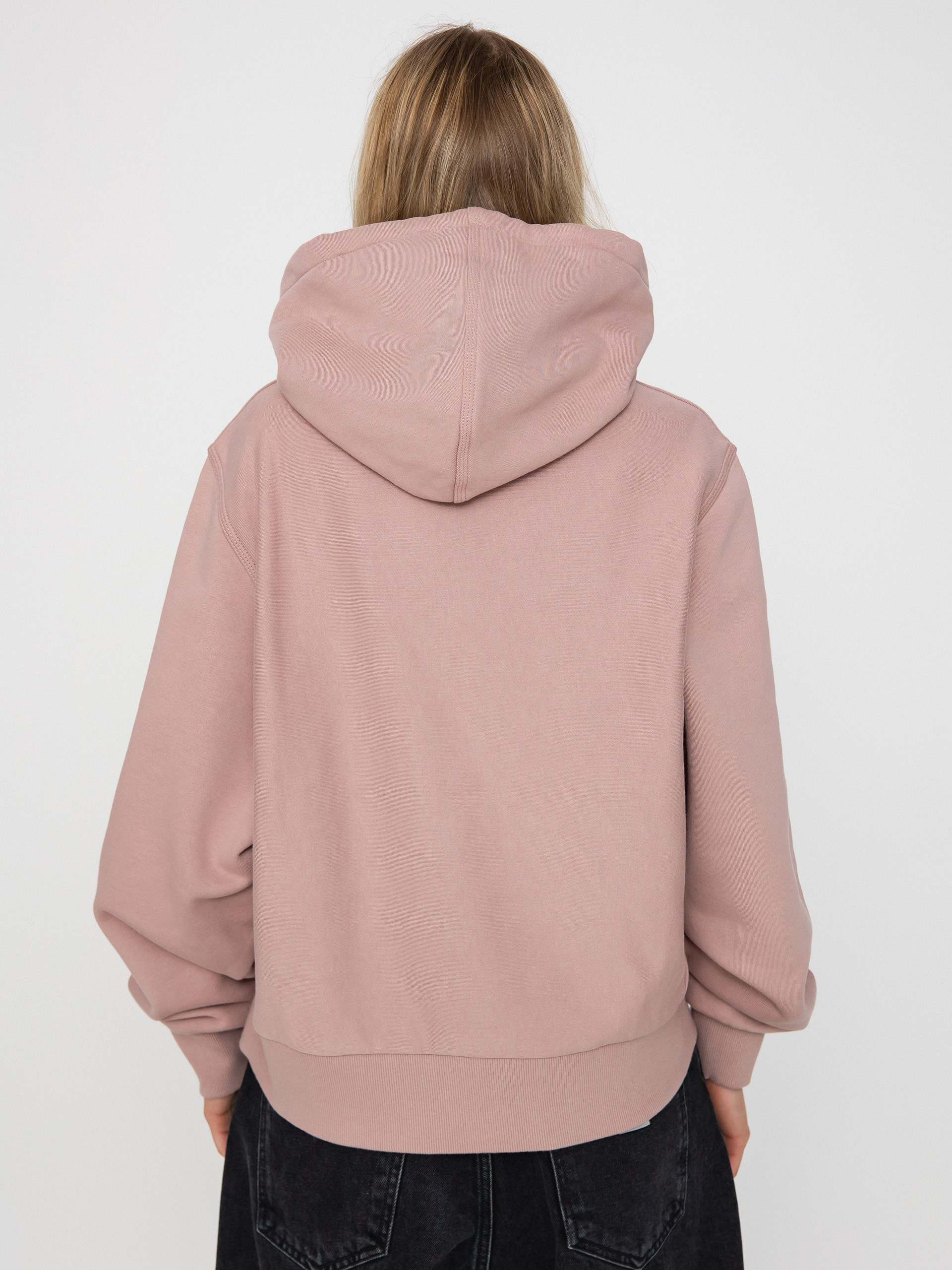 Carhartt WIP American Script HD Wmn Kapucnis pulóver (glassy pink)