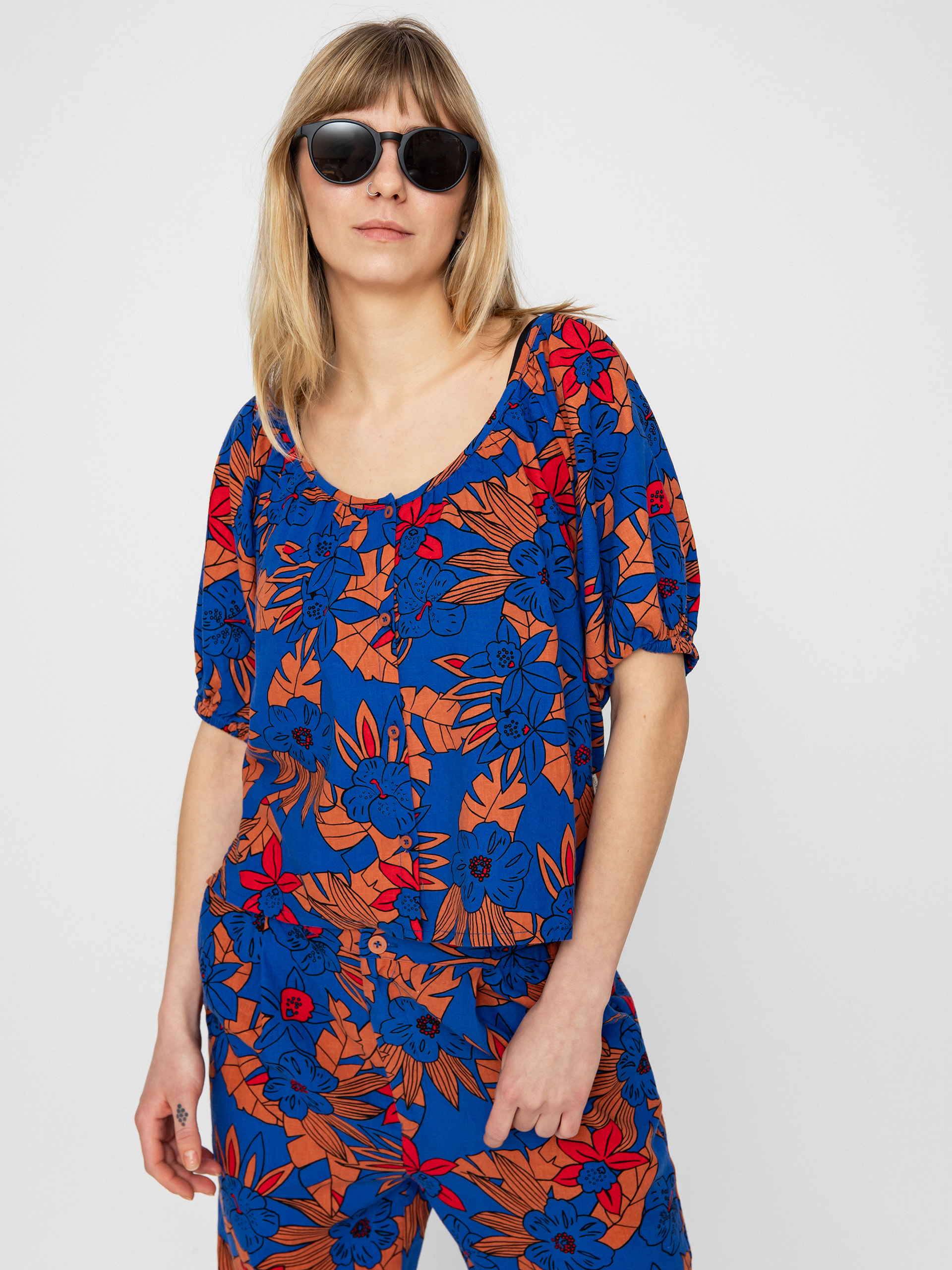 Brixton Mercado Linen Top Wmn Ing (terracotta)