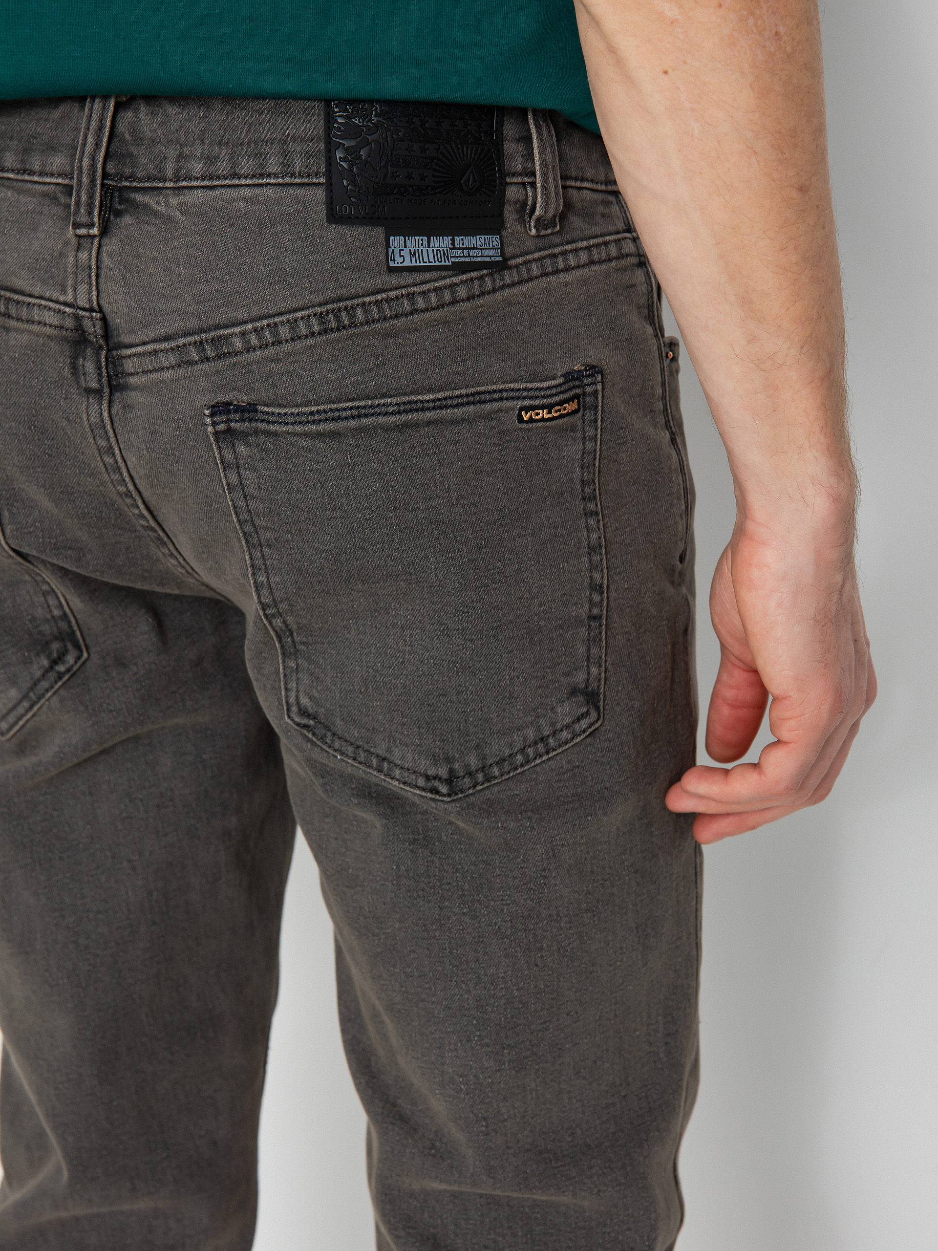 Volcom Solver Denim Kisnadrág (black ozone)