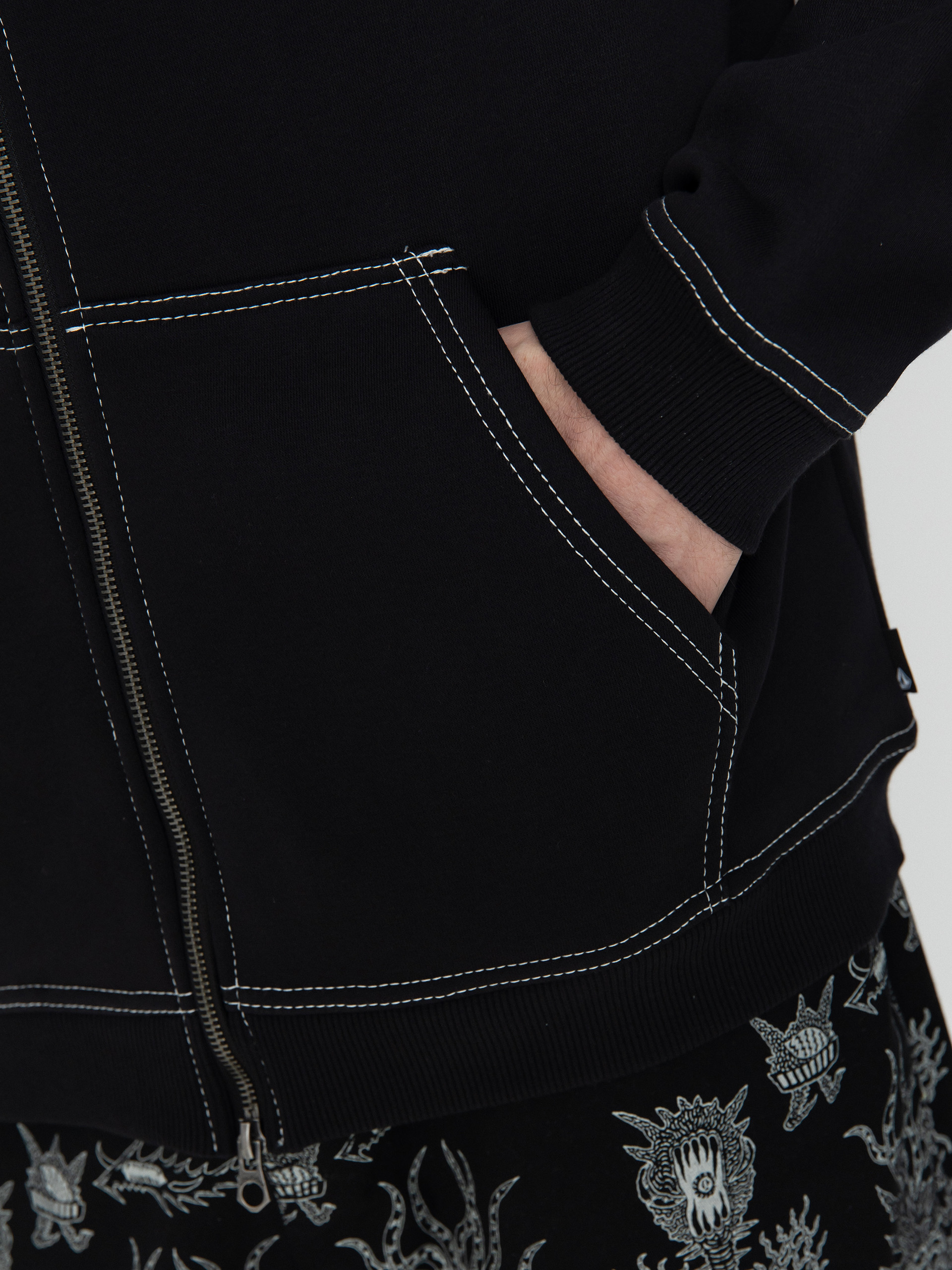 Volcom Workard ZHD Kapucnis pulóver (black)